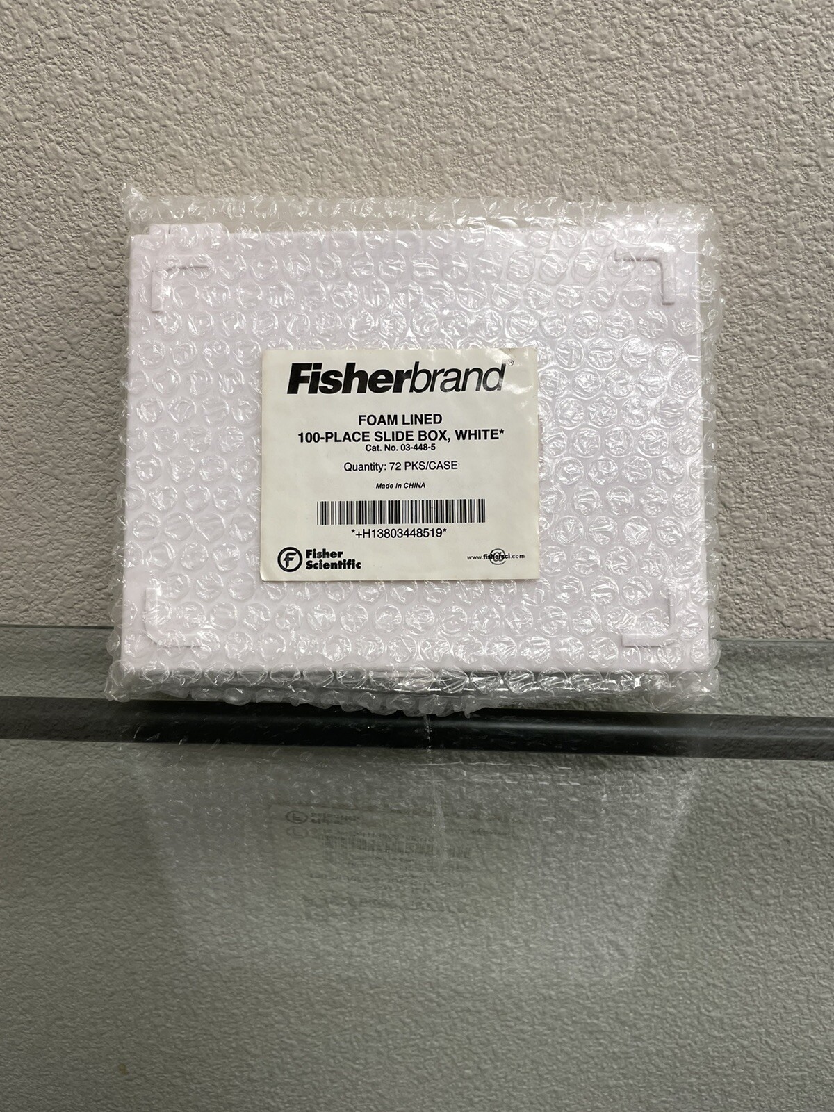 Fisherbrand Durable Slidebox, 100-Place, White, Foam Lined HS15994RF (03-448-5)