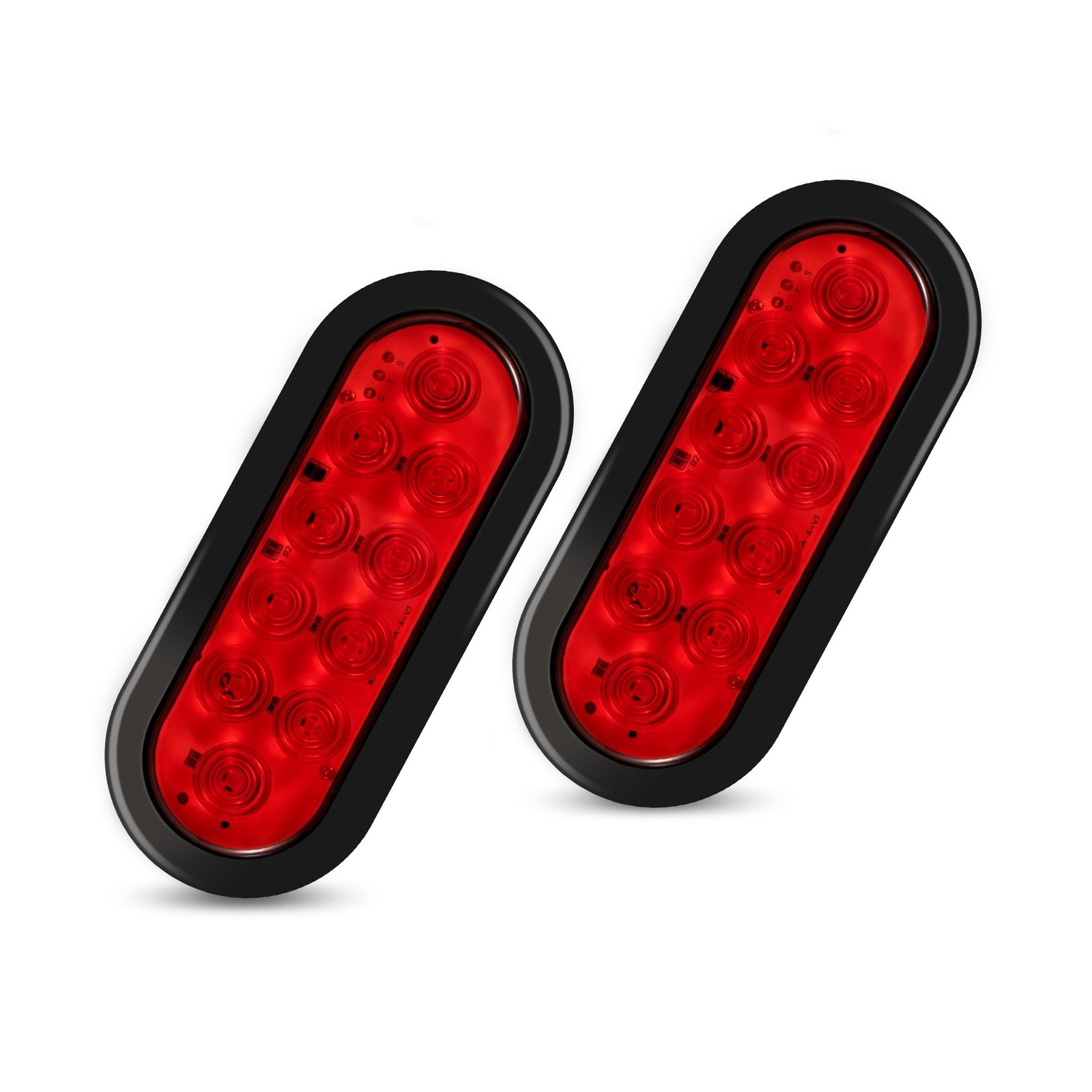 6" Oval LED Trailer Lights Kit, 2PCS Waterproof Stop/Turn/Brake Tail Lights w...
