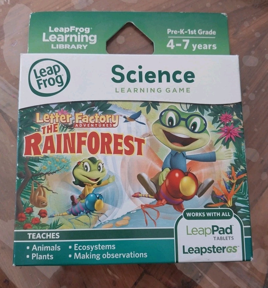 LeapFrog Learning Adventures: Letter Factory THE RAINFOREST~ Science Game