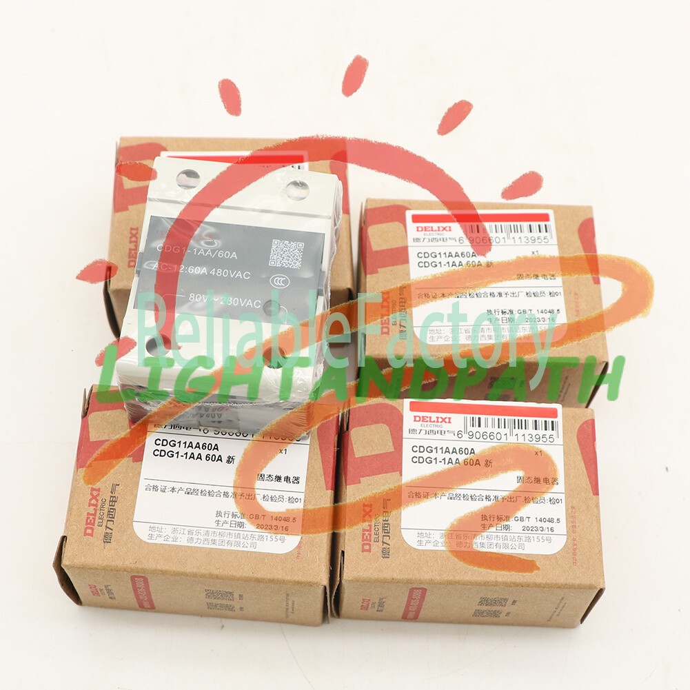5PCS New Delixi CDG1-1AA CDG11AA/60A Series Solid State Relay CDG1-1AA 60A ~s
