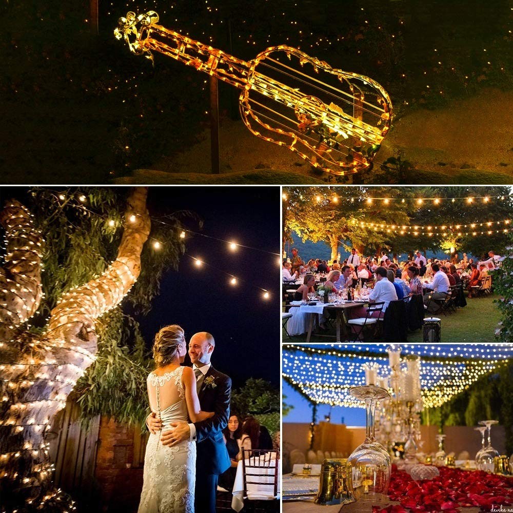 82ft 1000 LED Cluster Christmas String Lights - Dark Green Wire Tree Lights -...
