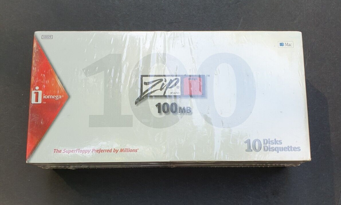 Iomega Zip 100MB Disk 10 Pack formatted for MAC