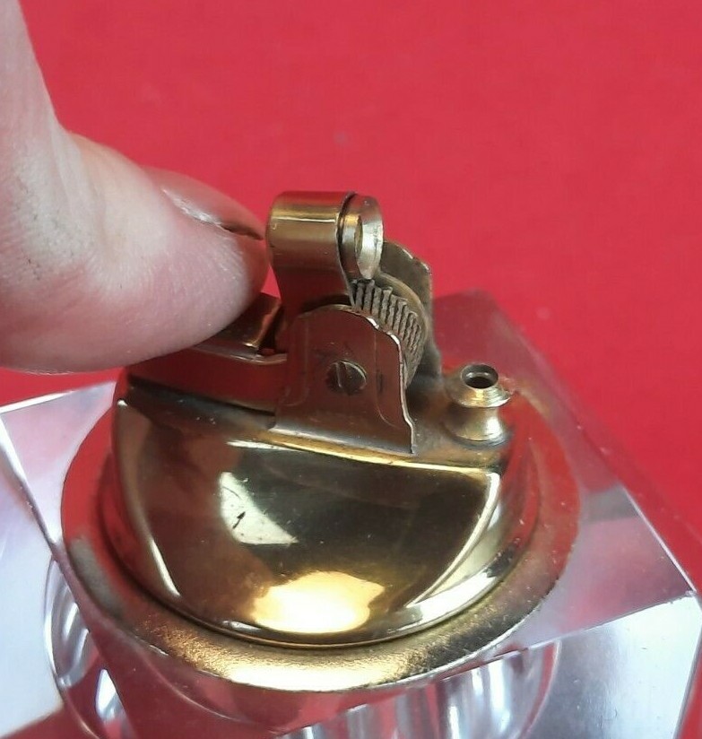 Beautiful Heavy Estate Find Imported Crystal Hand Cut and Polished Lighter