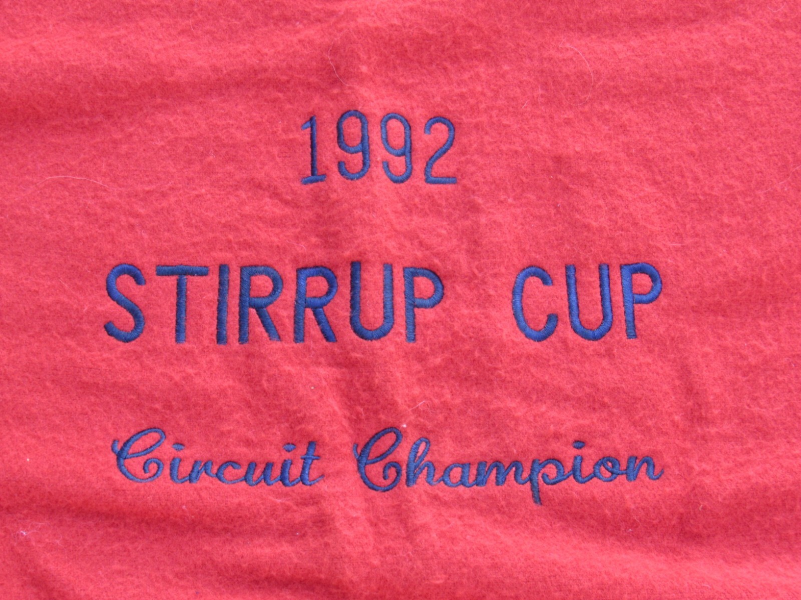 1992 STIRRUP CUP CIRCUIT CHAMPION HORSE BLANKET