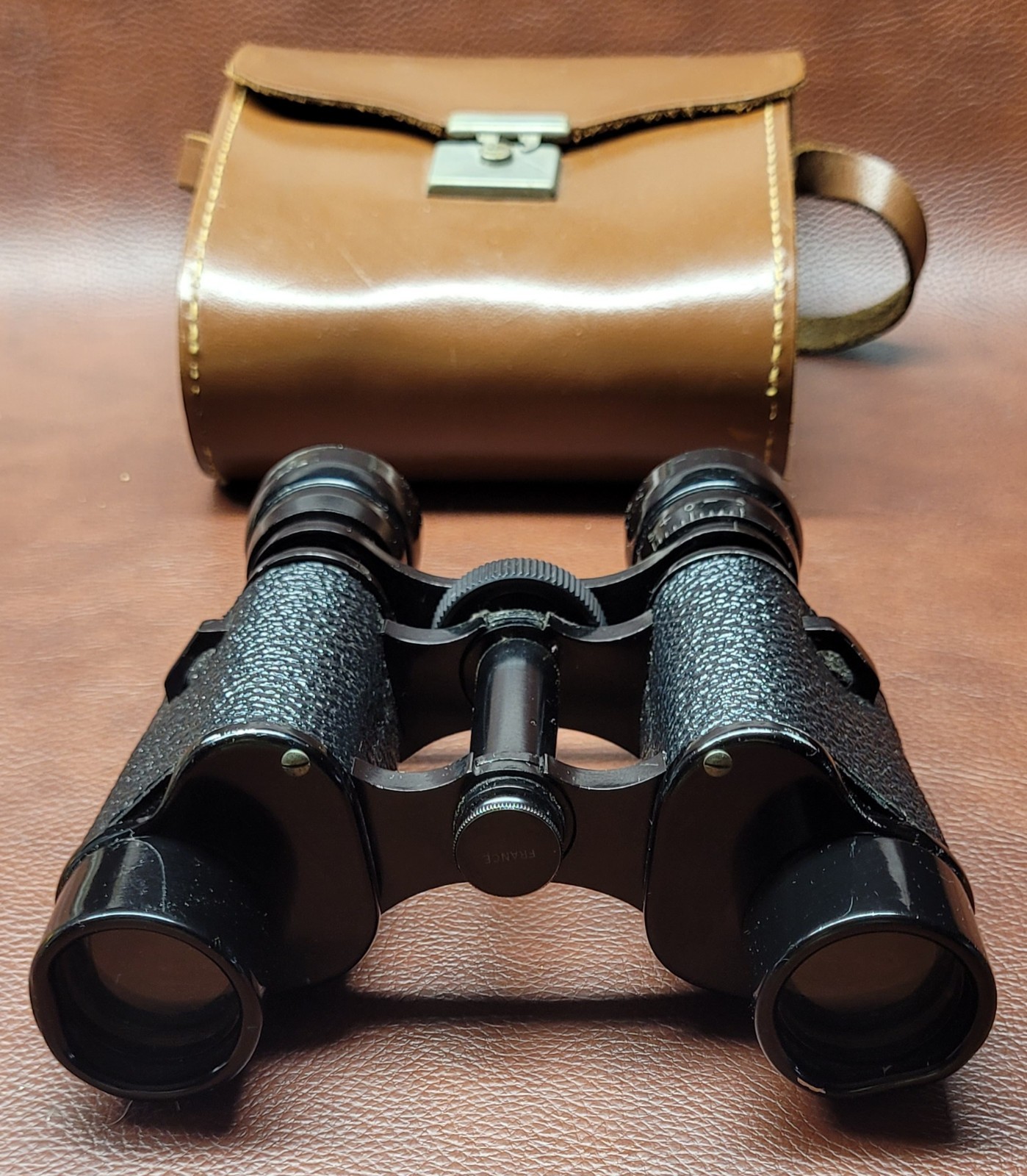 Vintage Delmer Paris France Prism 8x26  Binoculars with case