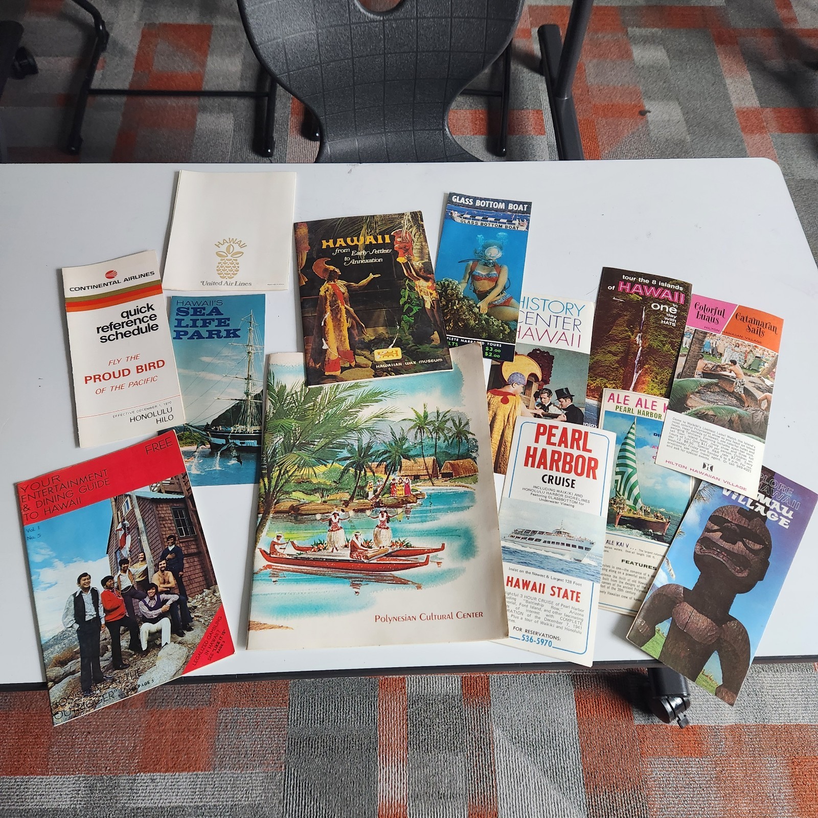Lot Of 1970s Hawaiian Brochures And Polynesian Culture Center Book