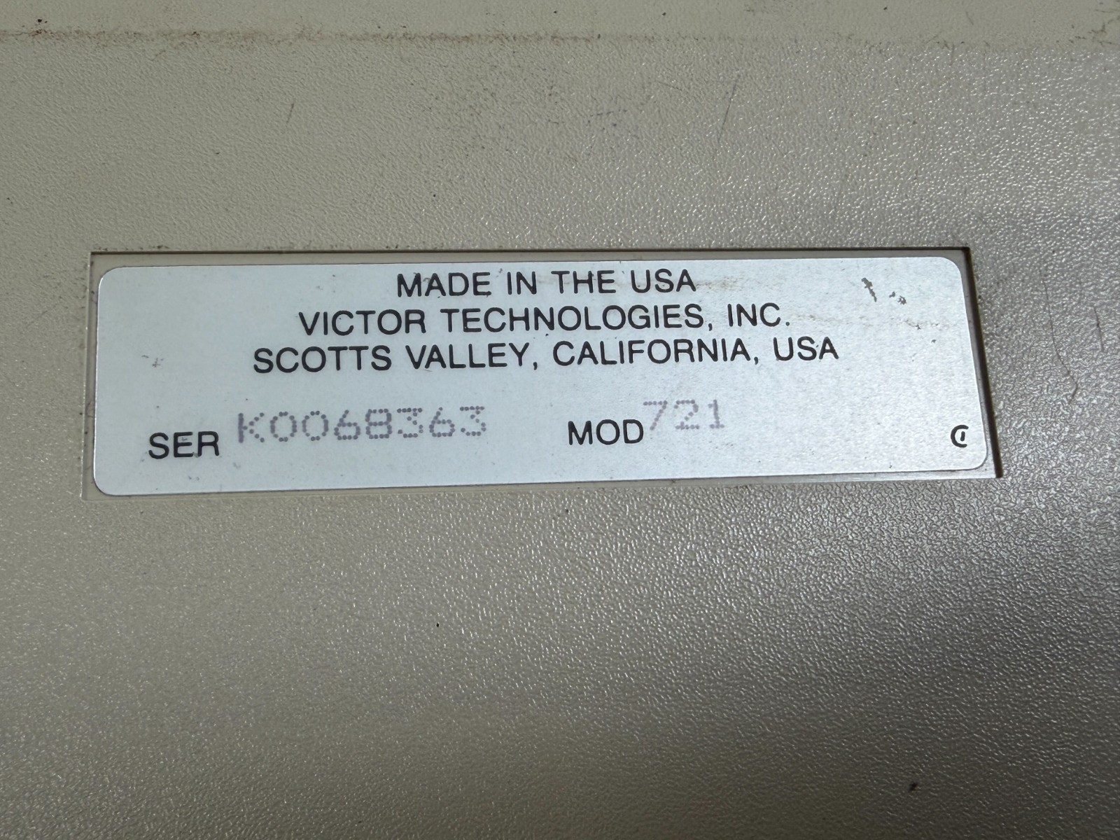 Vintage Victor Terminal Keyboard Model 721 KB UNTESTED