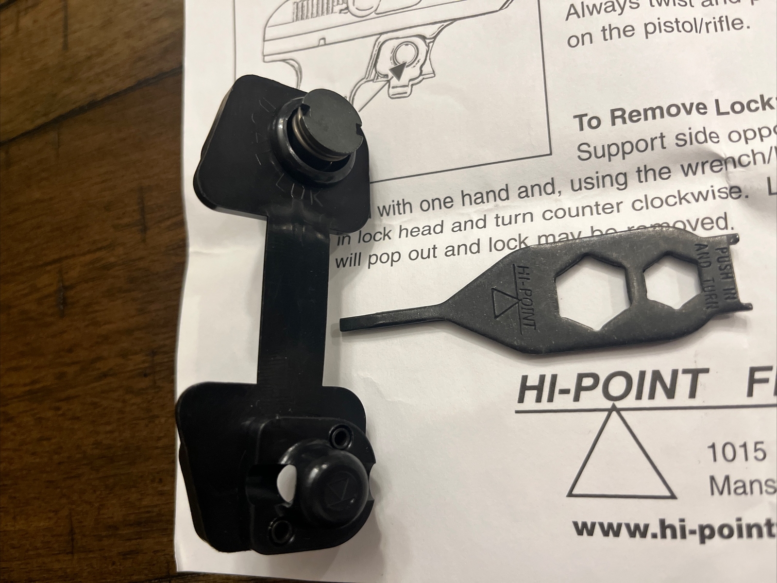 New HI-POINT Firearm DUAL LOCK Trigger Lock & Key With Ghost Ring Sight CF380*^