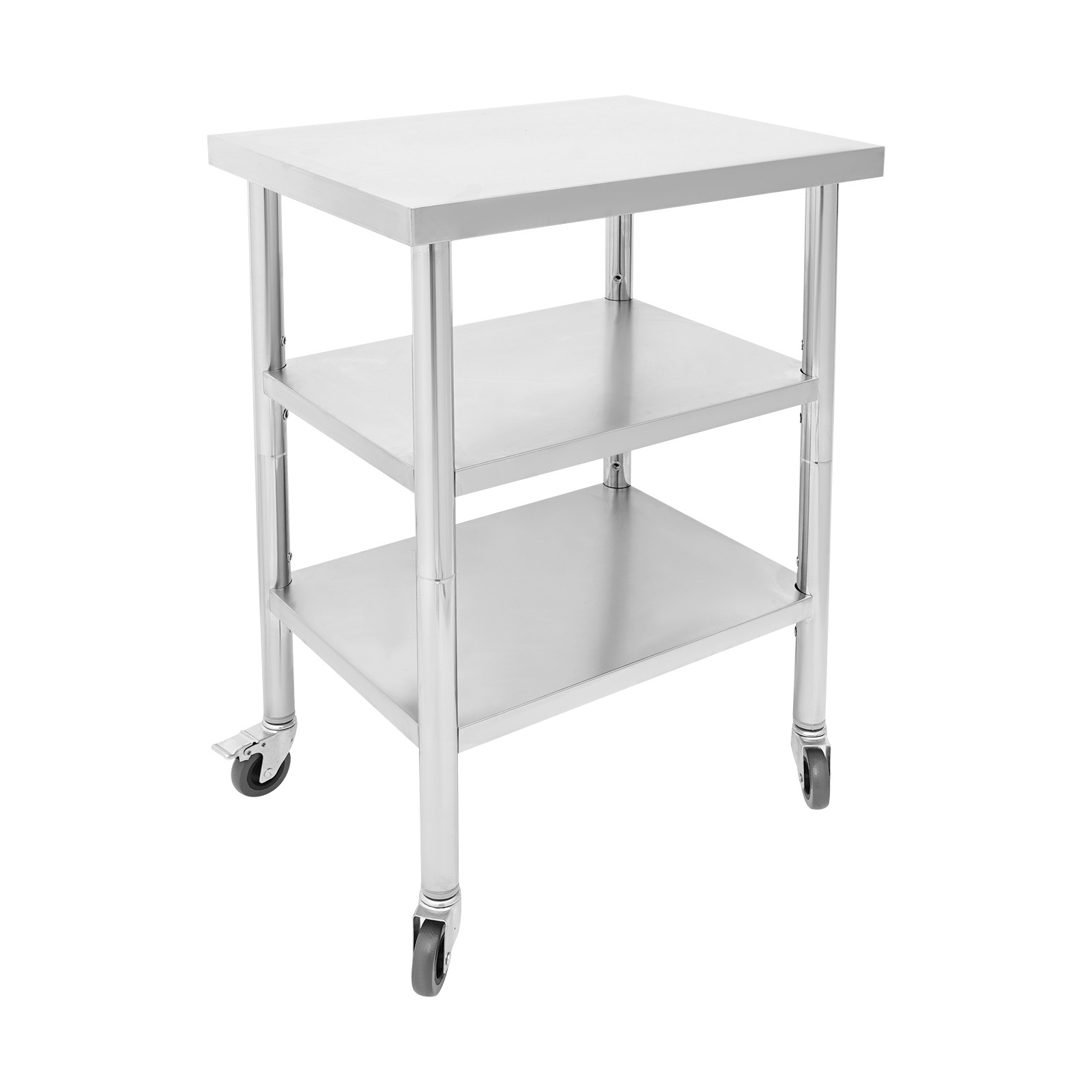 Work Table Commercial Work Table with Adjustable Under Shelves 3-Tier Work Table