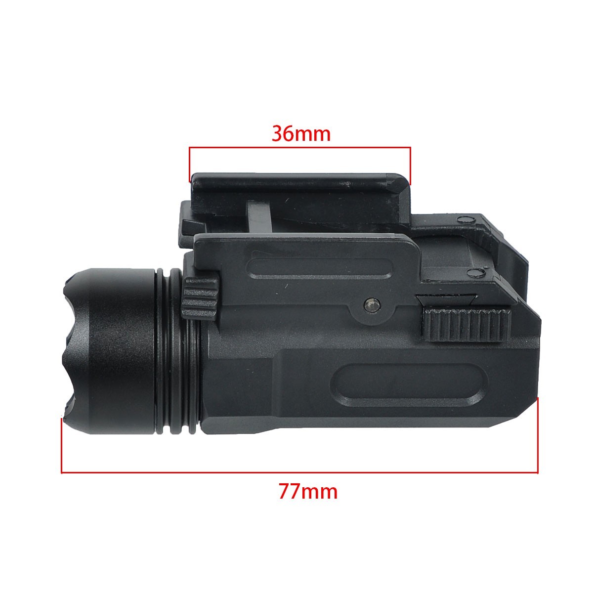Tactical Pistol Flashlight LED White Light 20mm Picatinny Rail Mount For Glock