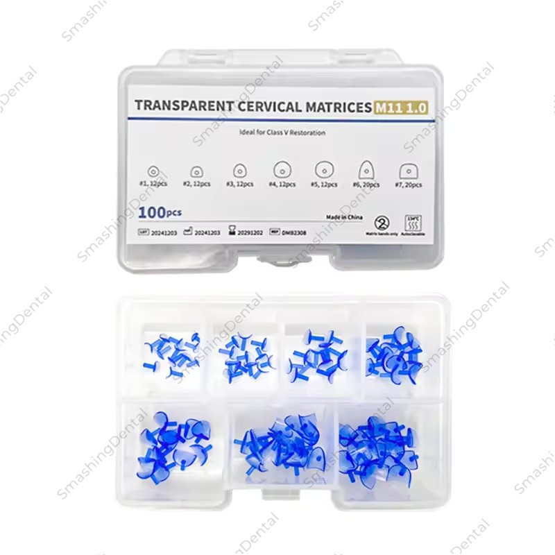 Dental Matrix Blue Transparent Cervical Matrices Composite Gingival Retractor