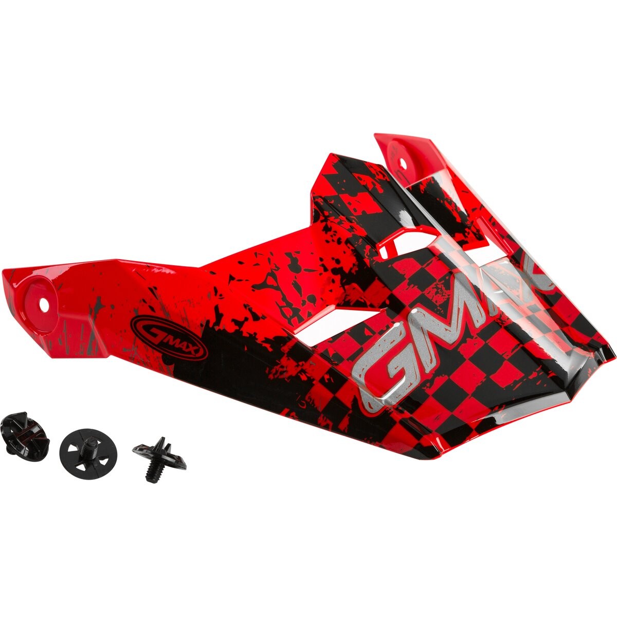 GMax Youth Red/Black/Silver Visor Kit w/Screws for MX-46Y Anim8 Helmets- G046914