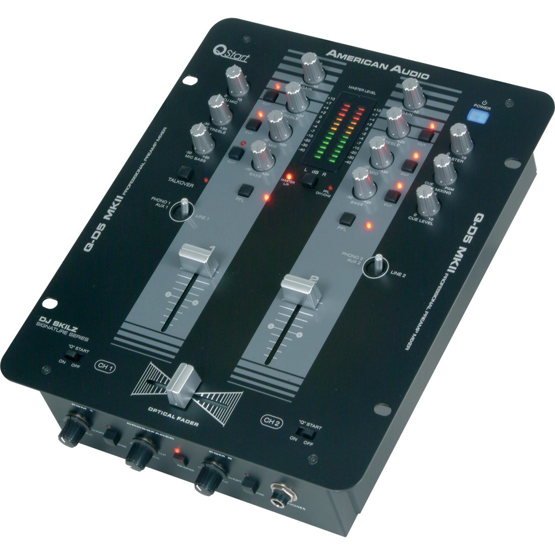 American Audio ADJ Q-D5 MkII DJ Skilz PreAmp 2-channel Mixer Mk II Mk2