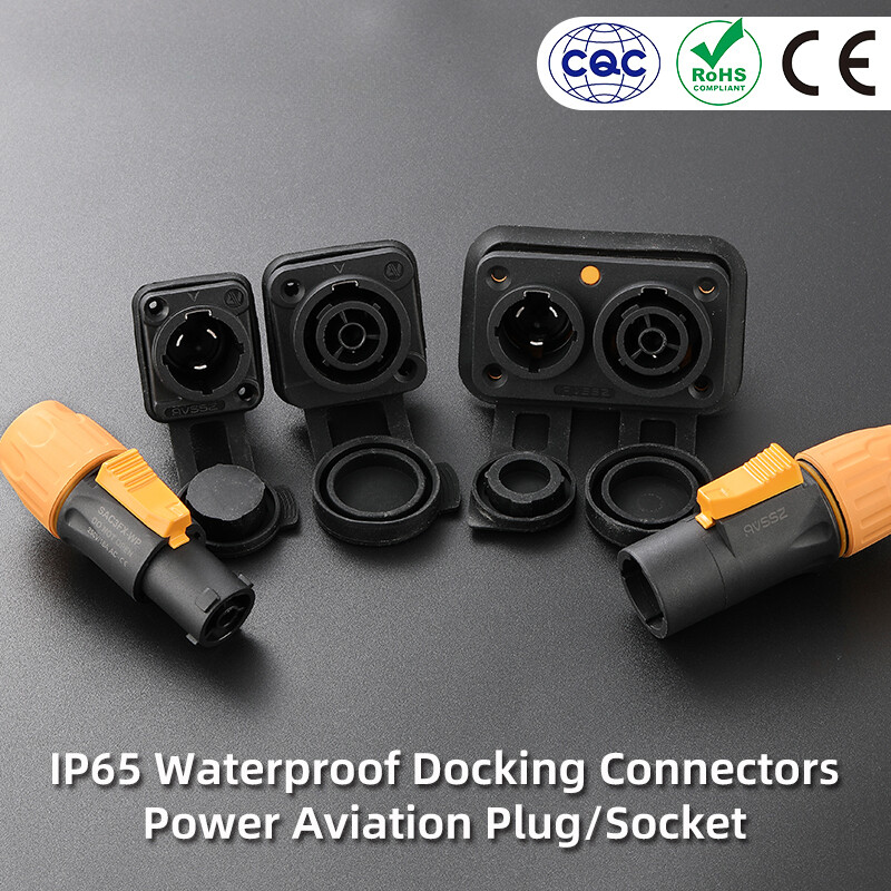 1pcs 16A PowerCON Aviation Plug Socket Power Audio Input Output Adapter IP65