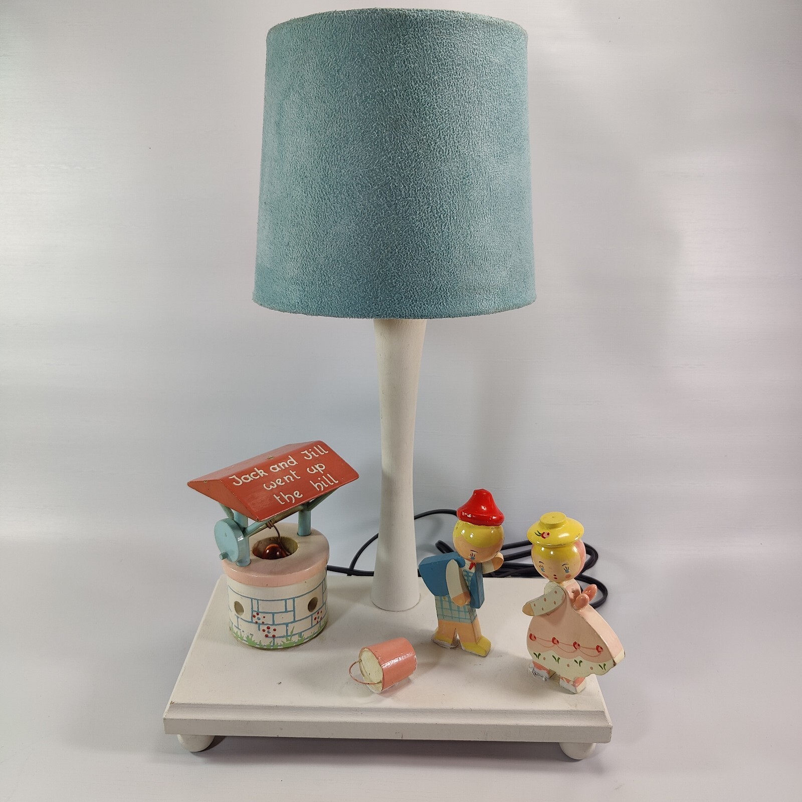 Vtg Nursery Rhyme Jack And Jill Lamp Night Light