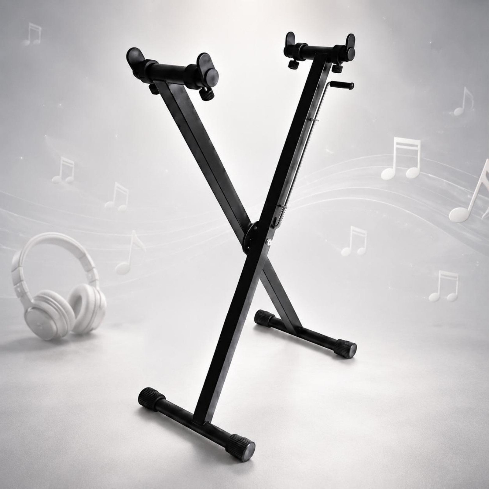 X-Shaped Frame Keyboard Stand Locking Straps Double X Keyboard for Stage,