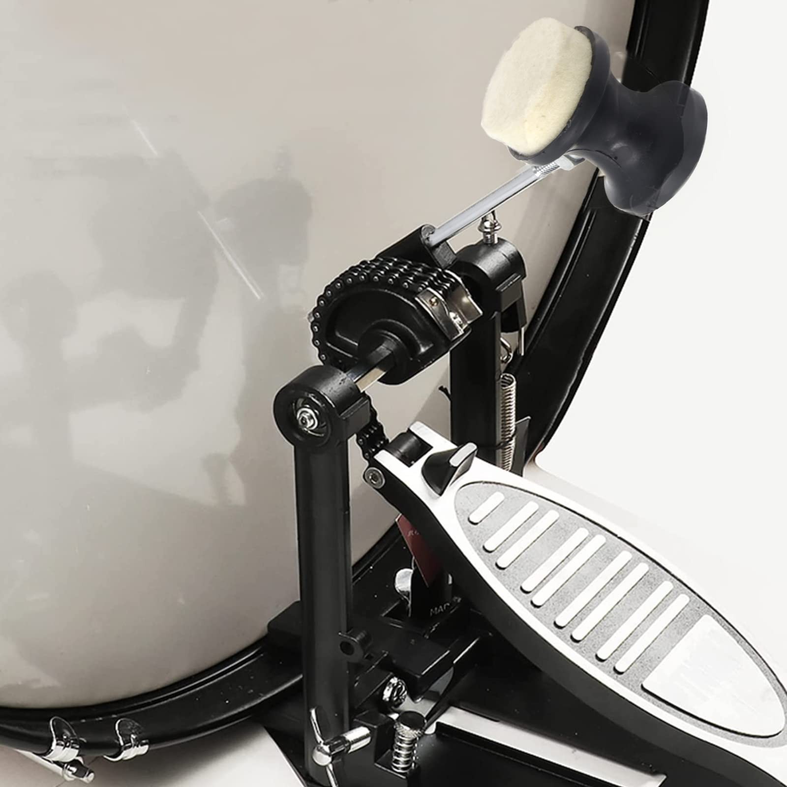 Cheerock 2pcs Double-Sided Bass Drum Pedal Beater, Double Kick Black