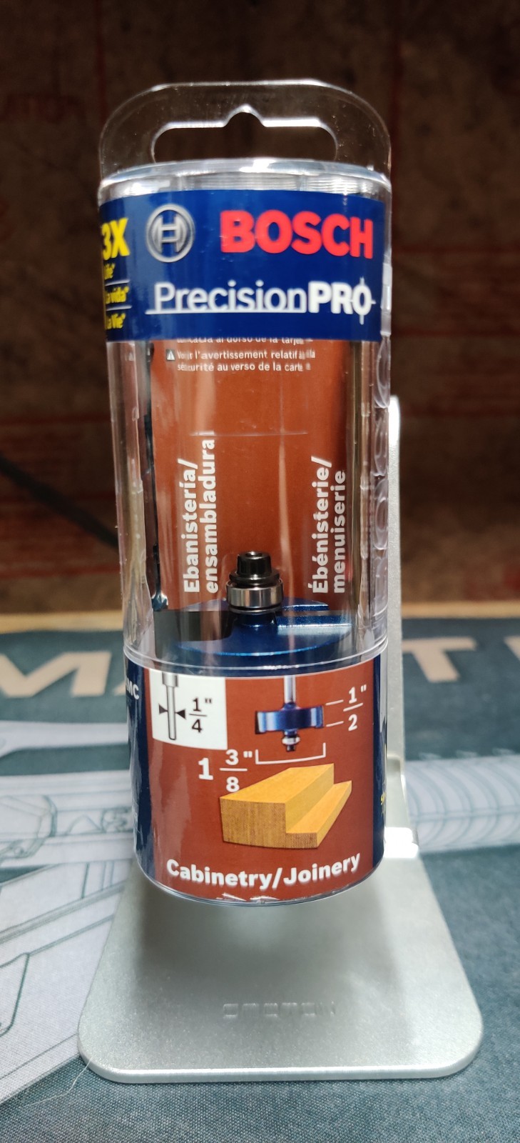 BOSCH 85614MC Precision Pro 1-3/8" x 1/2" Rabbeting Router Bit (85614MC)
