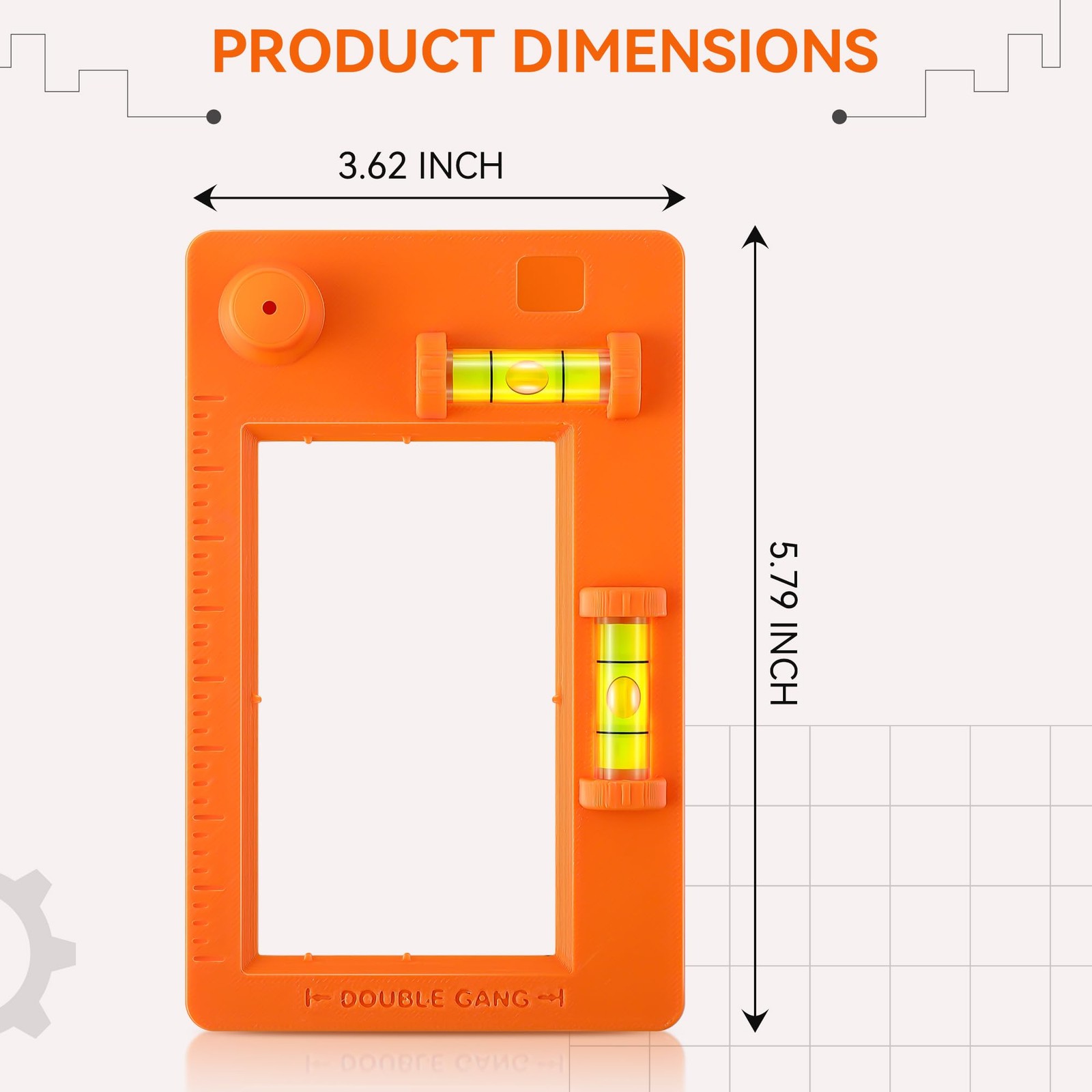 Low Voltage Mounting Bracket Template, Horizontal or Vertical Mounting Templa...