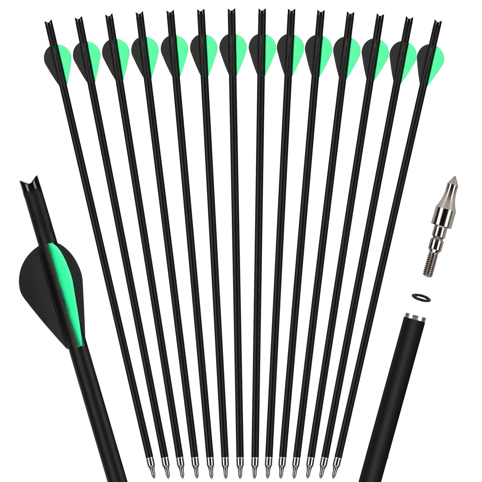 14Pcs 20 Inch Crossbow Bolt Hunting Carbon Arrows | Target Practice