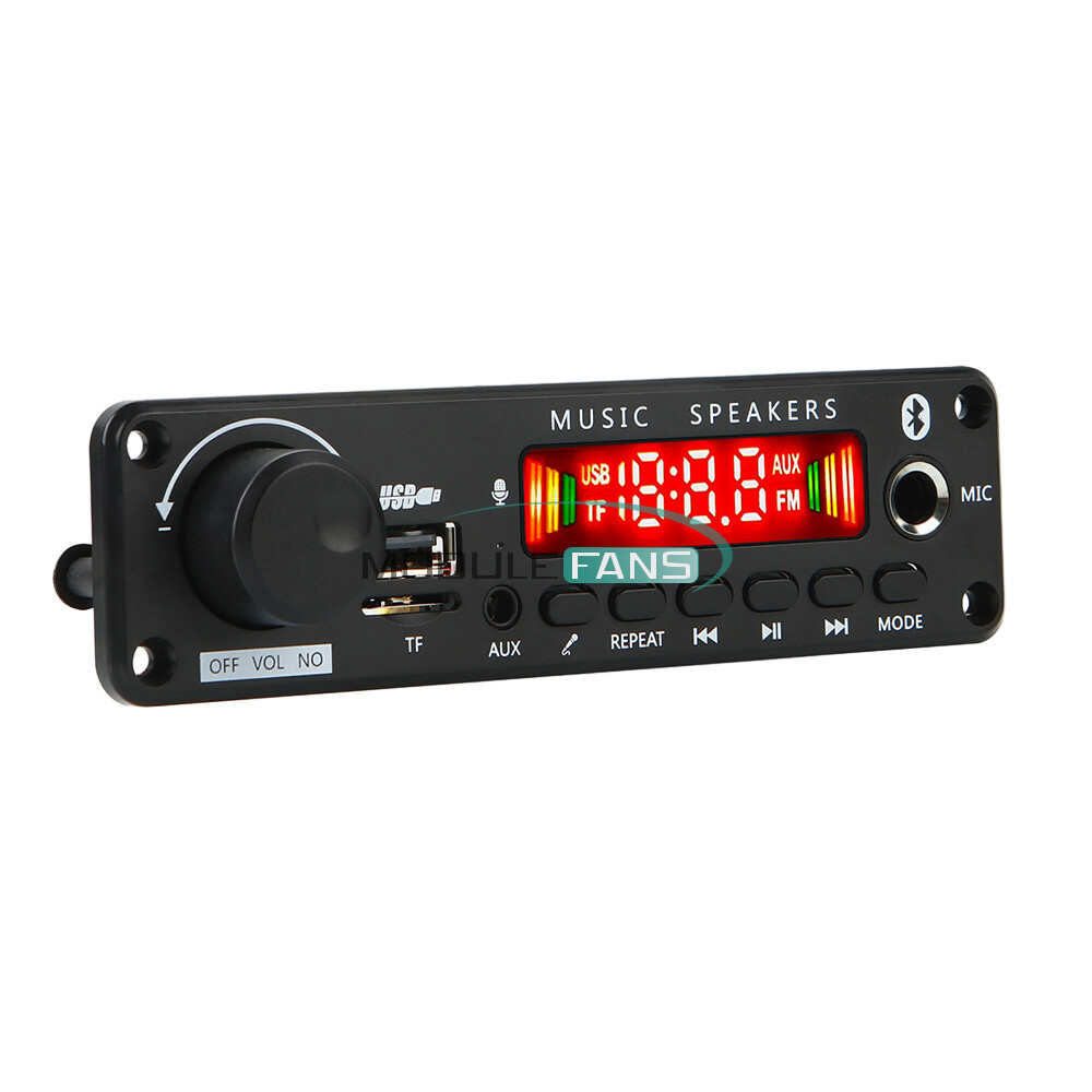 50W Amplifier Bluetooth 5.0 MP3 Player Decoder Board 6-18V FM Speaker Module