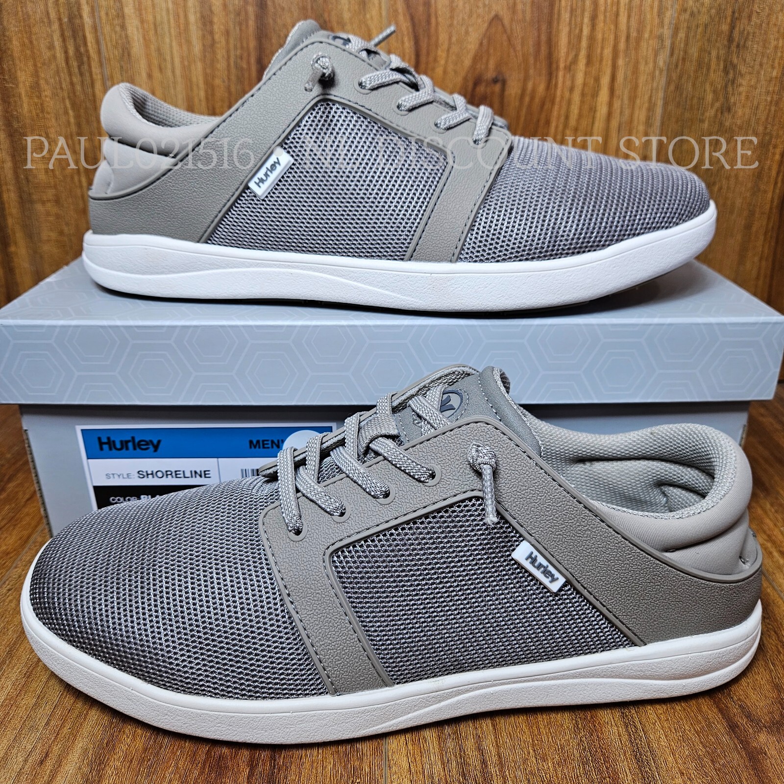 HURLEY Men's Shoreline Lace Up Shoes ~ Gray ~ Various Sizes