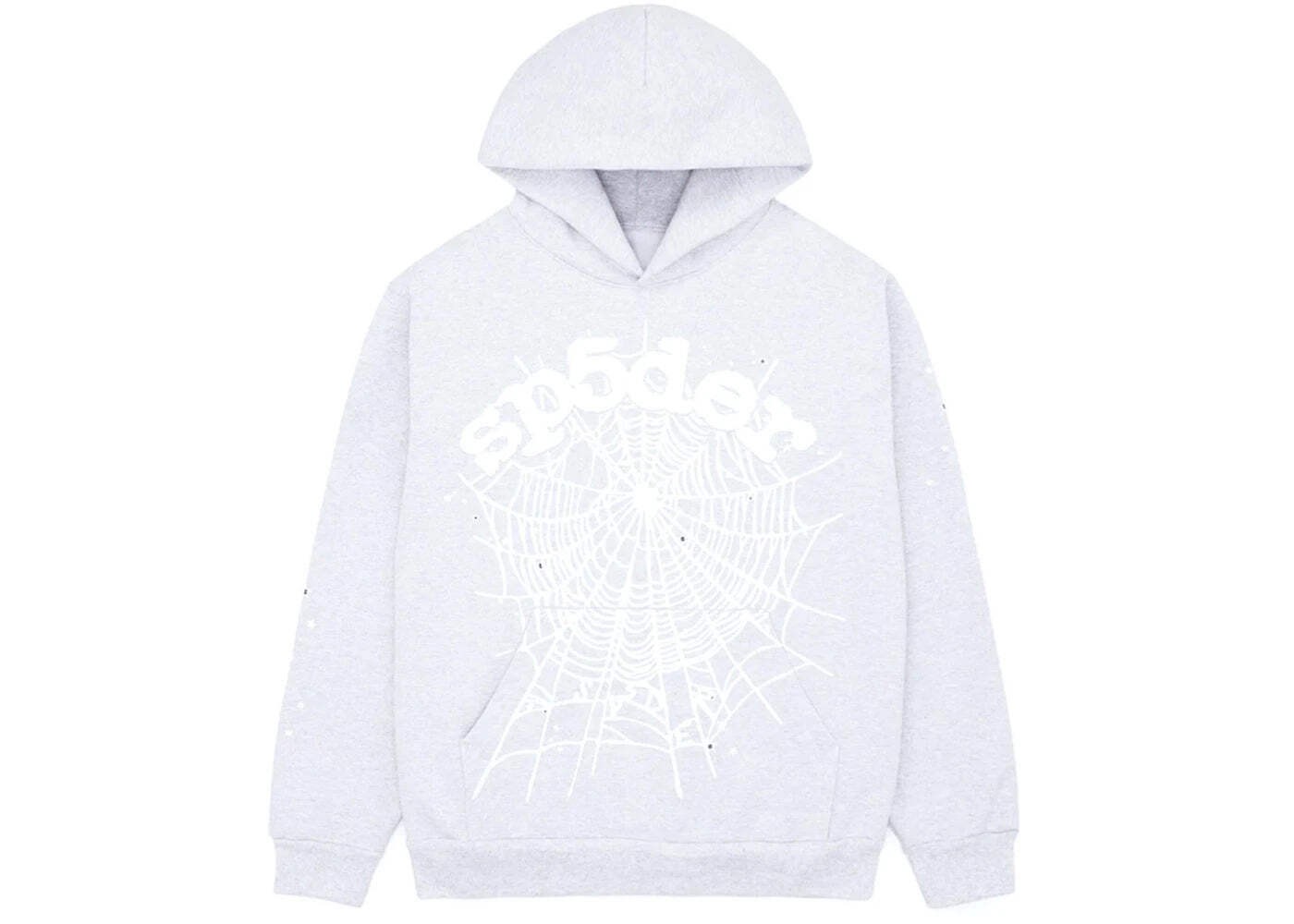 Sp5der Grey Web Hoodie