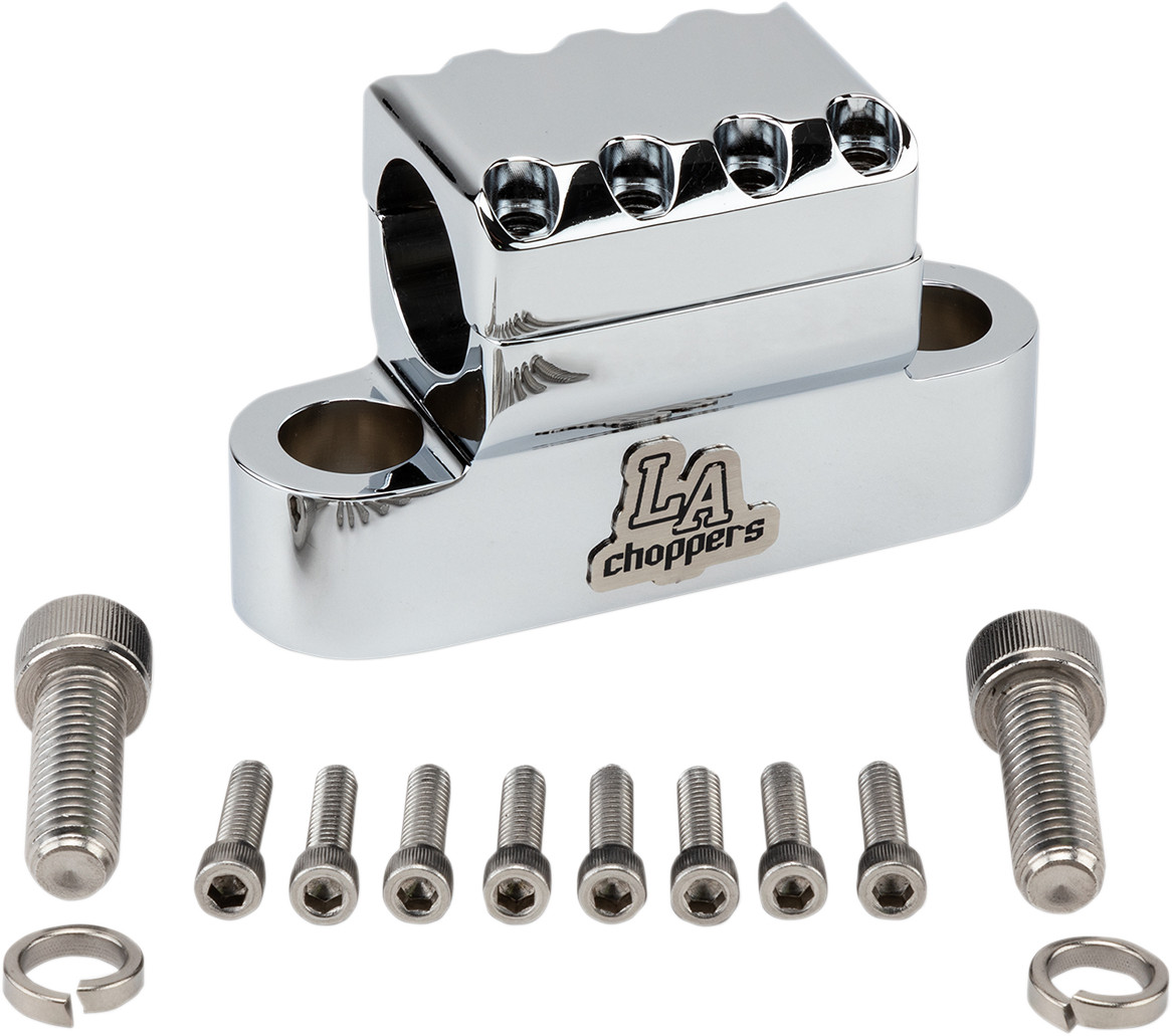 LA CHOPPERS Kage Fighter Handlebar Clamp - Chrome LA-7335-XXC