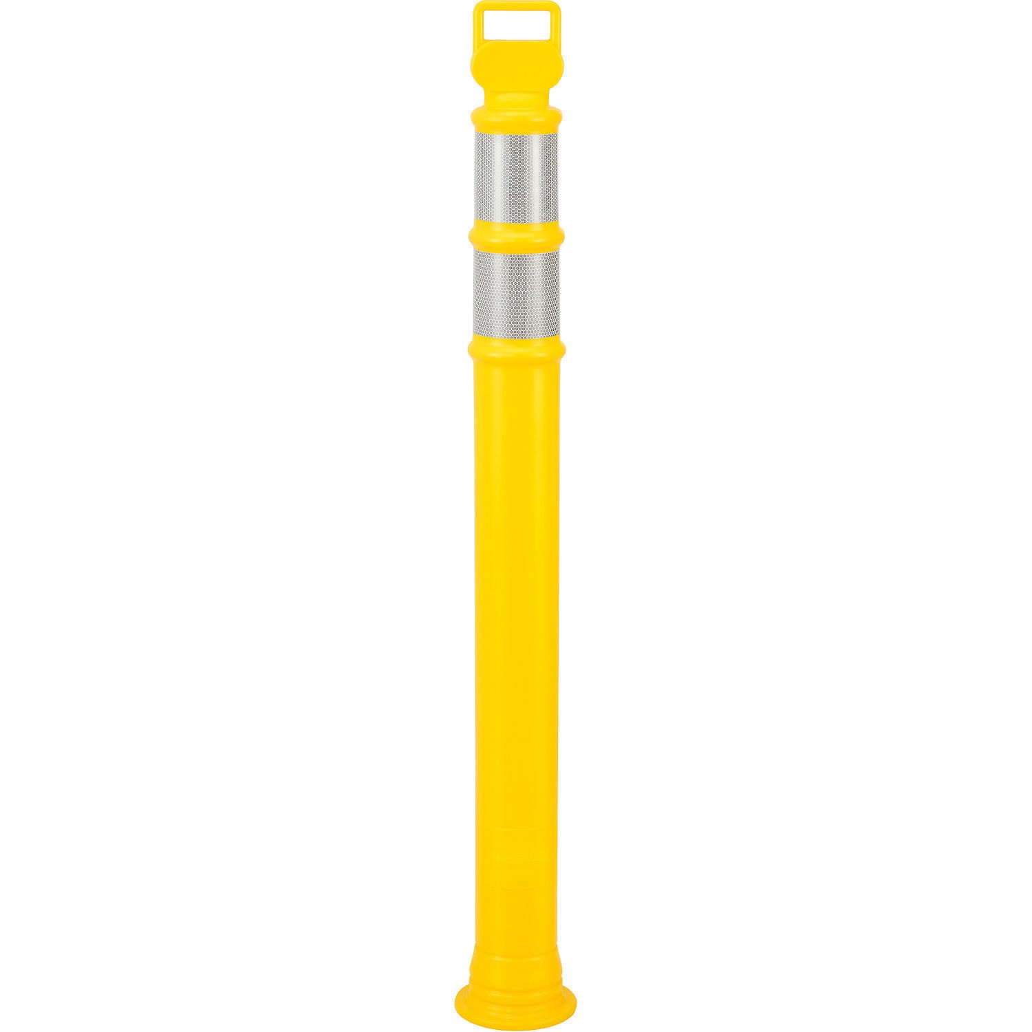 Global Industrial Portable Delineator Post w/ 3" Reflective Bands 49"H Yellow