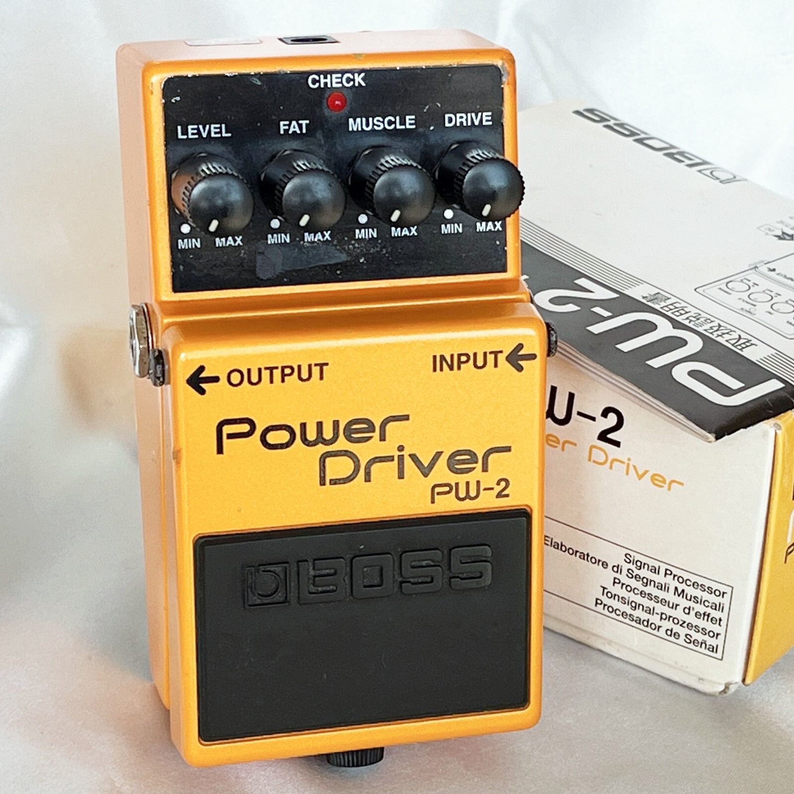 BOSS PW-2 1996 W/Box Power Driver Vintage Guitar Effect Pedal MIT PSA Tested