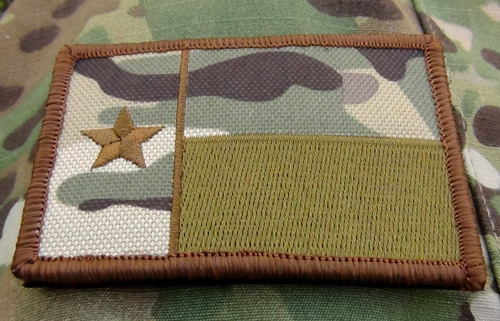 Texas State Flag patch Multicam 2x3 inches Hook and Loop backing