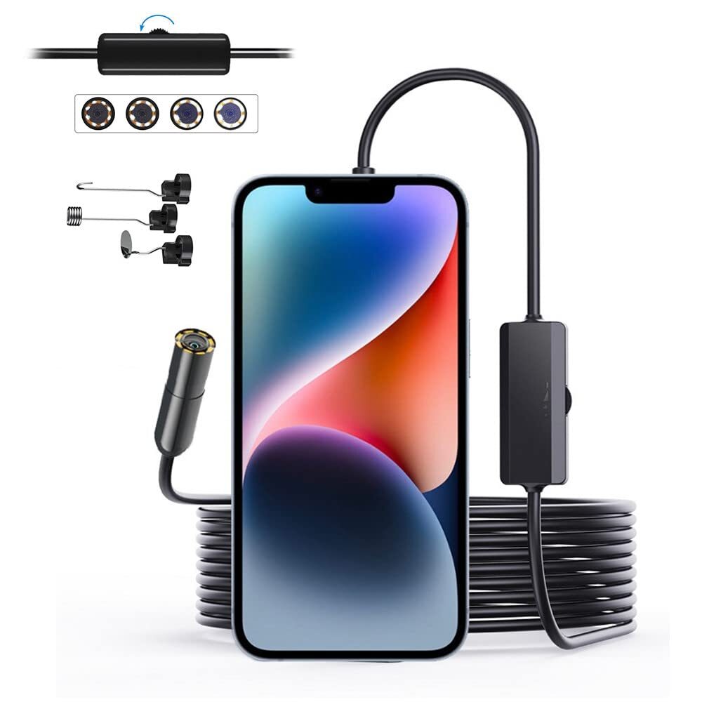 10M/5M/16.4ft Endoscope Borescope Snake Inspection Camera for Android iPhone 16