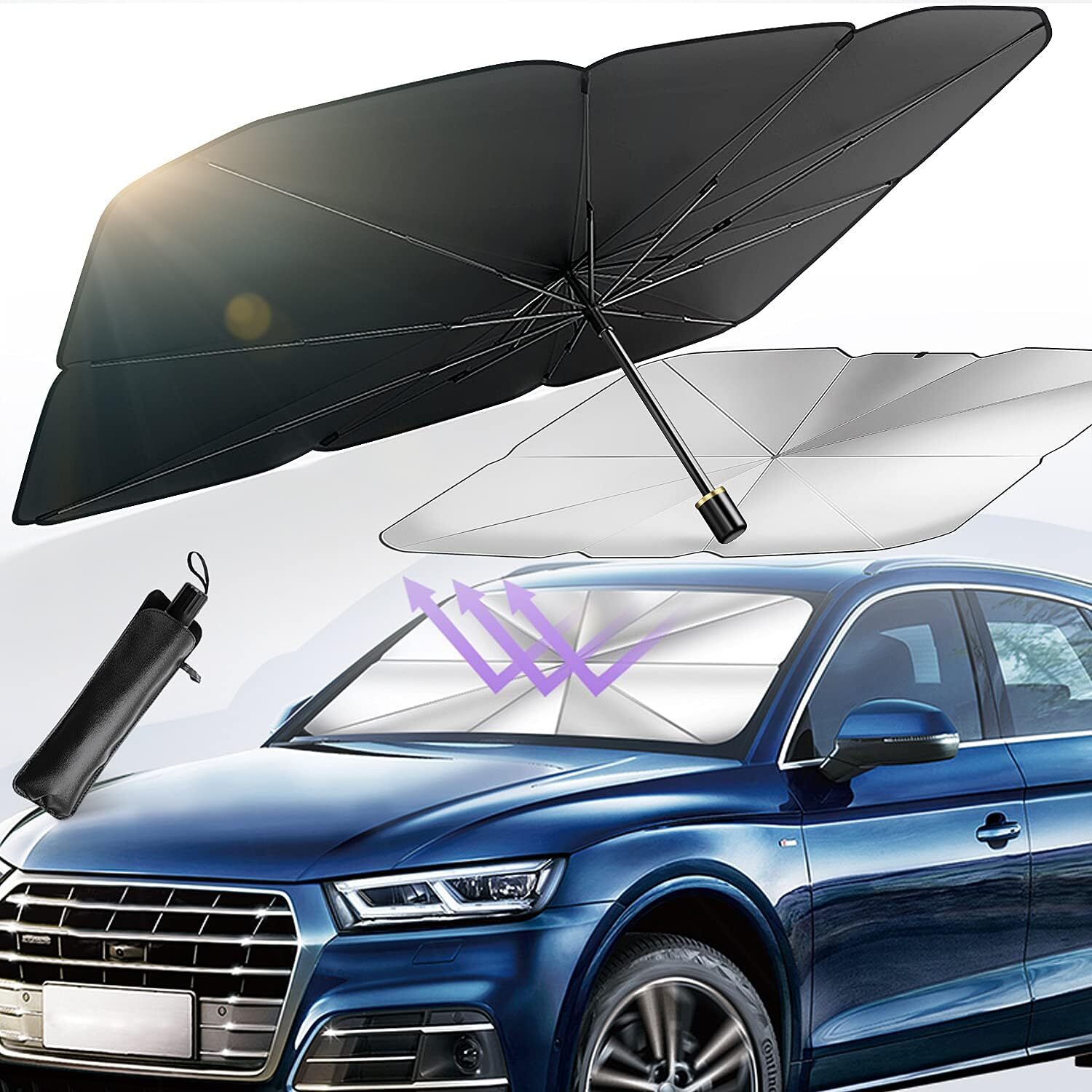 For Toyota Accessory Car Windshield Umbrella Sun Shade Heat UV Block Visor Cover