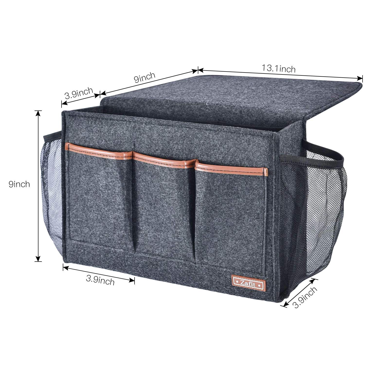 Bedside Caddy, Large Size Storage Organizer with 8 Pockets - Holds Magazines,...