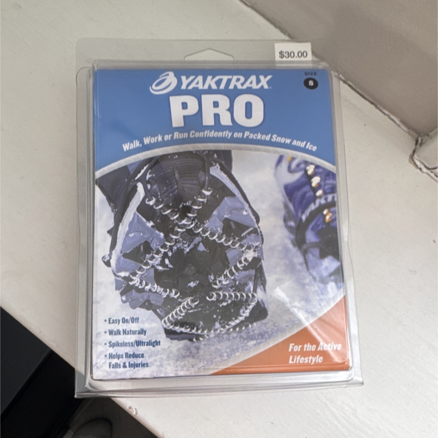 Yaktrax Pro Traction Device Black Small for Packed Snow and Ice