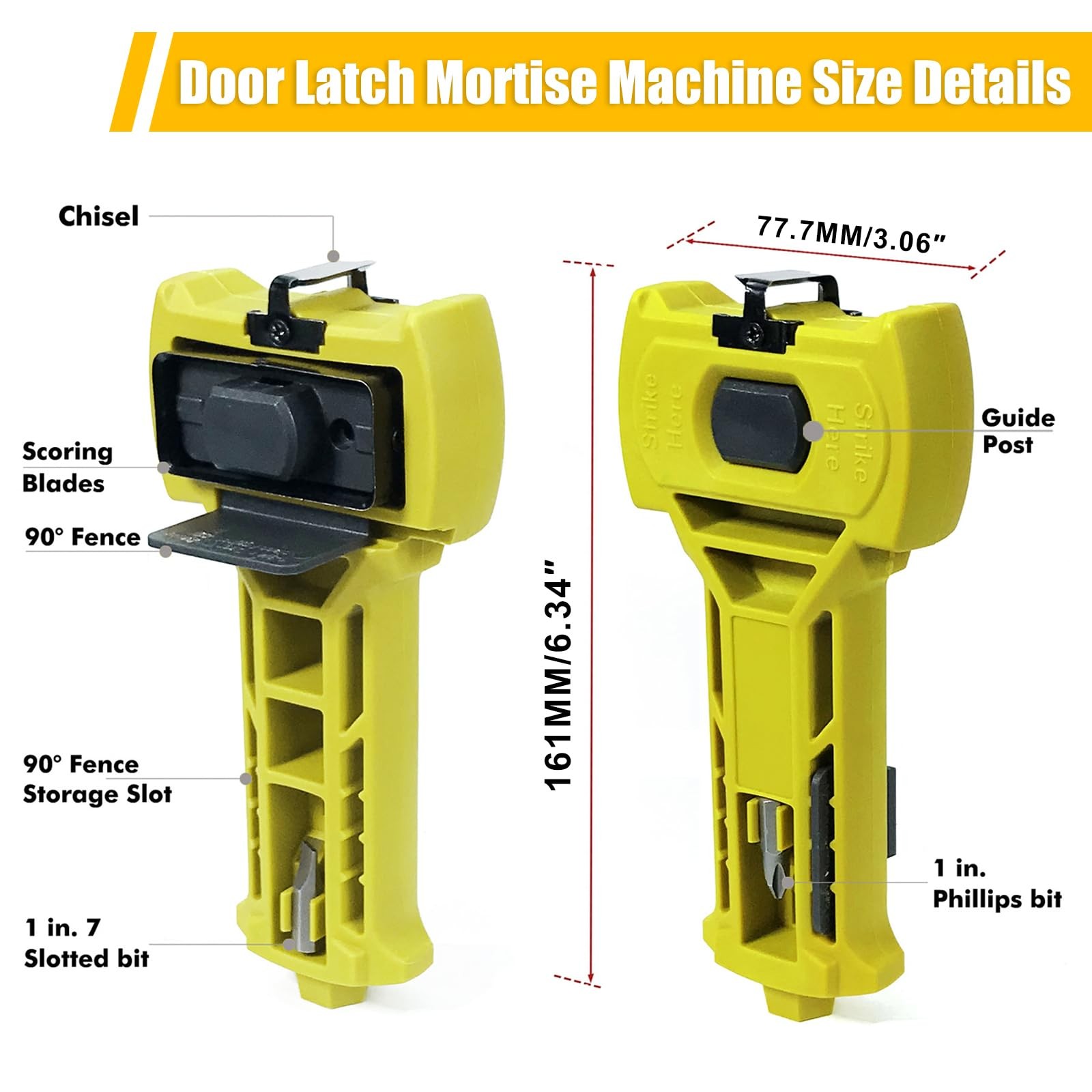 Door Hinge And Latch Installation Kit Mortiser Template Lock Tools Adjustable