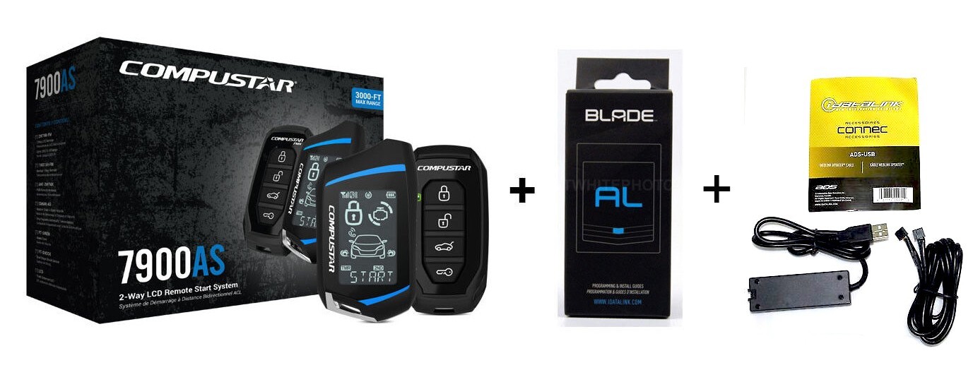 Compustar CS7900AS All-In-One 2-Way Remote Start + Alarm with BLADE-AL + ADS-USB