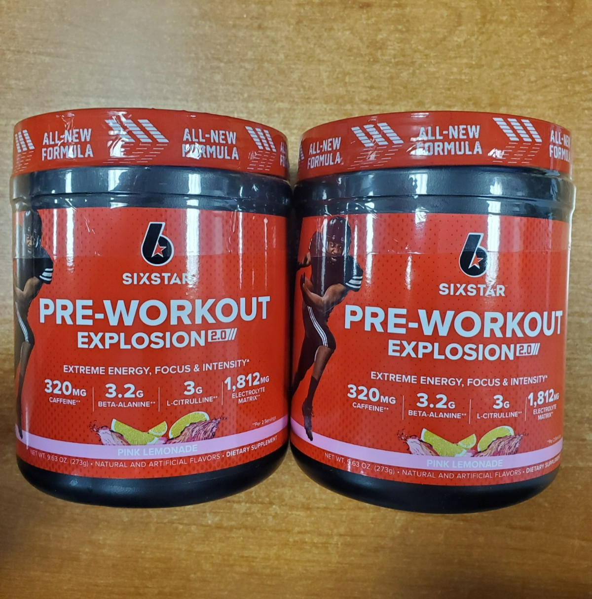 2 Pk: Six Star Pre-Workout Explosion Pink Lem. 9.63oz ea Exp. 11/30/26 7440-R3P1