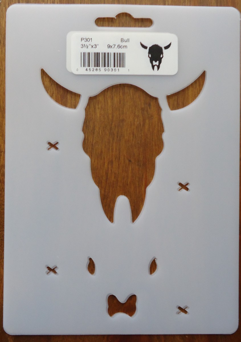 Stencil Quilting Bull 3 1/2"x3" 9x7.6cm QC P301 Journal