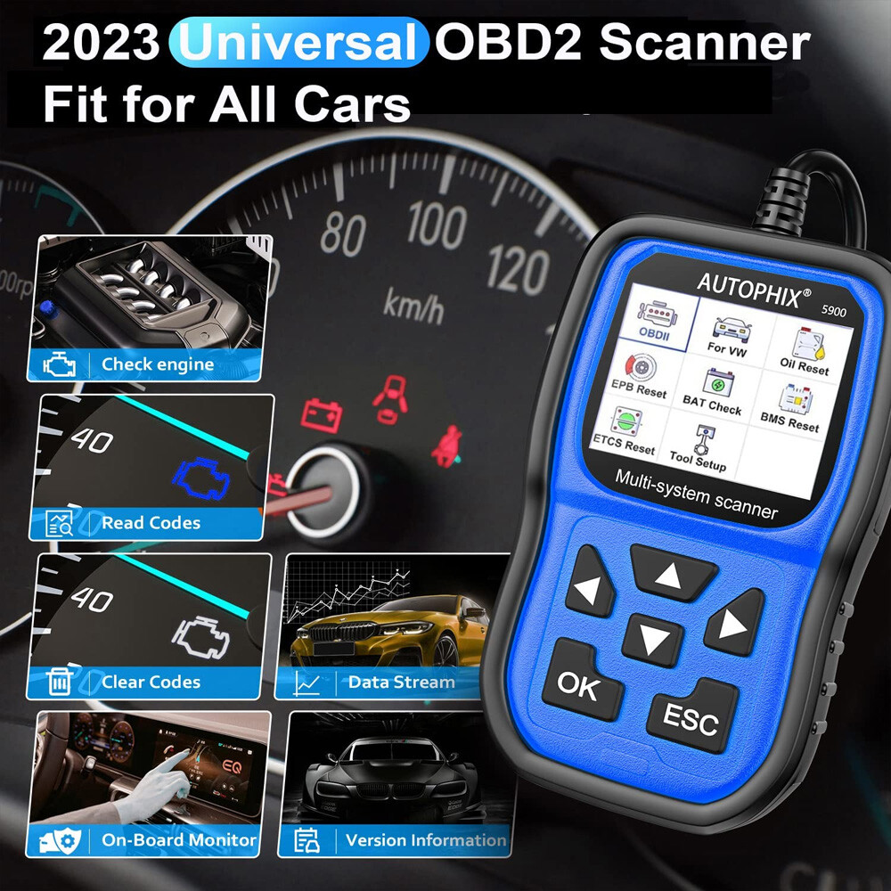 All System Diagnostic For VW/Audi OBD2 Scanner Battery Registration EPB TPMS ABS