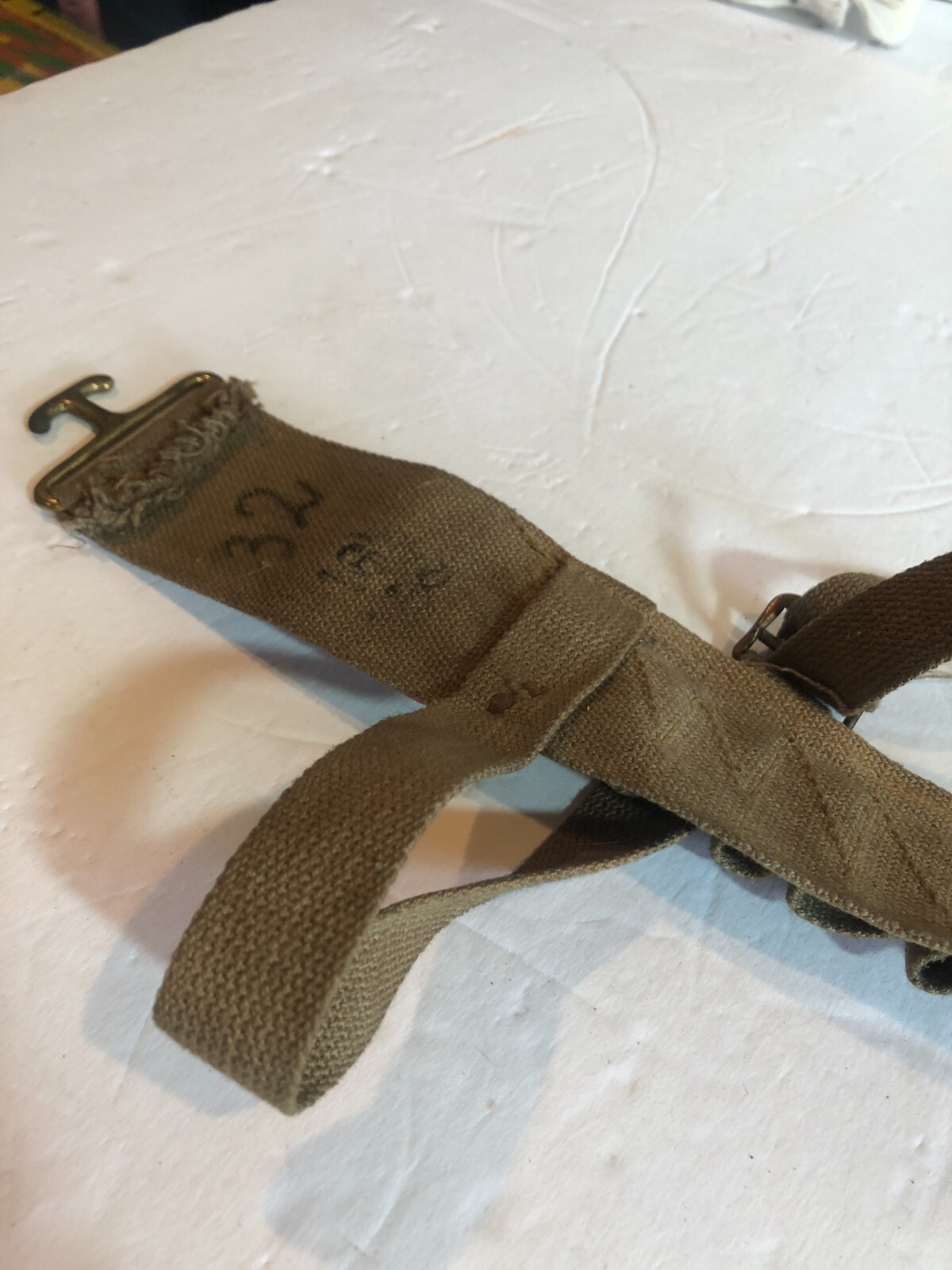 VINTAGE Green Canvas Ammo Gun Sling #PH1 BIN