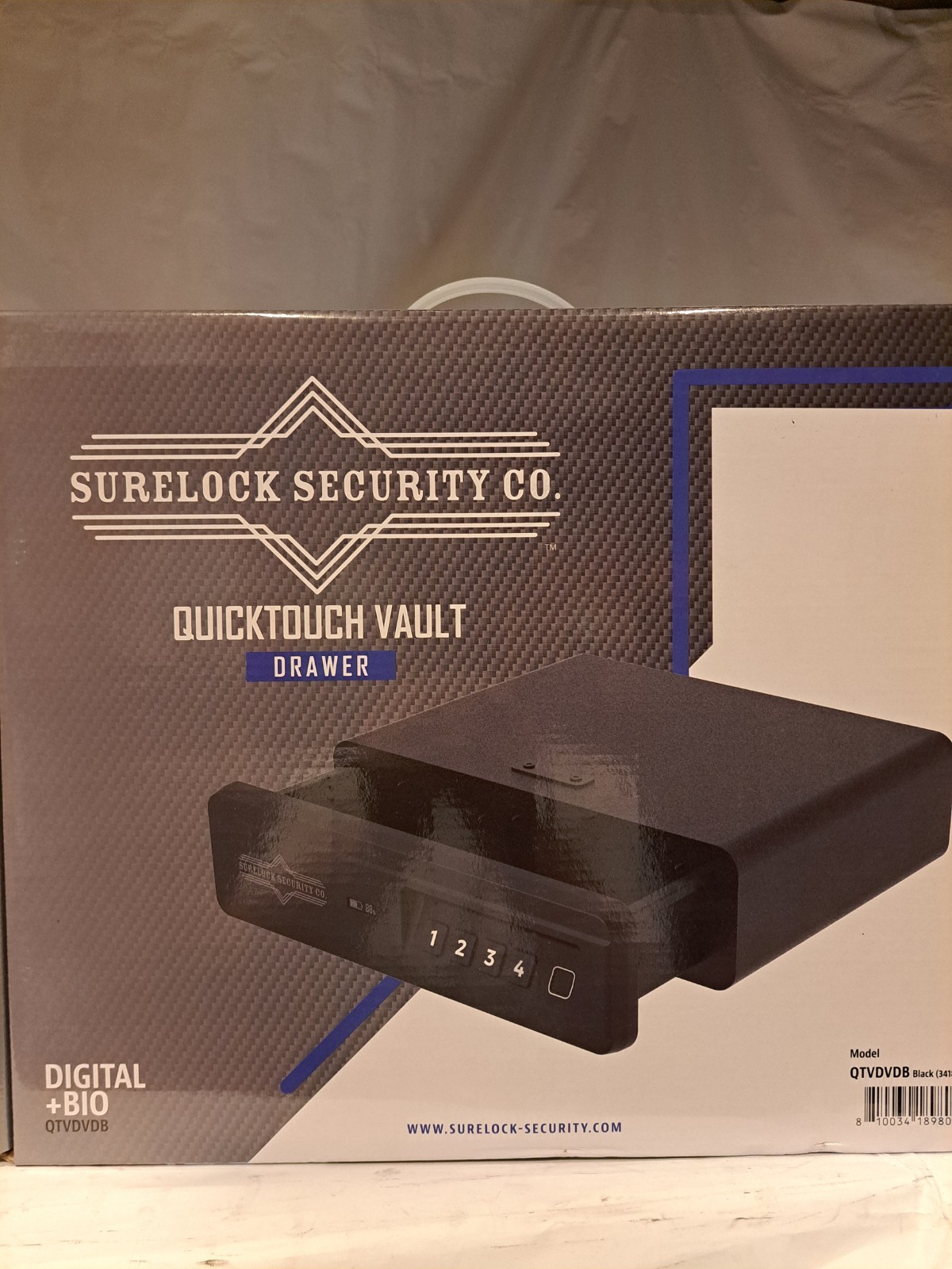 Surelock Security QuickTouch Vault Drawer Digital Safe QTVDVD Black 3418979