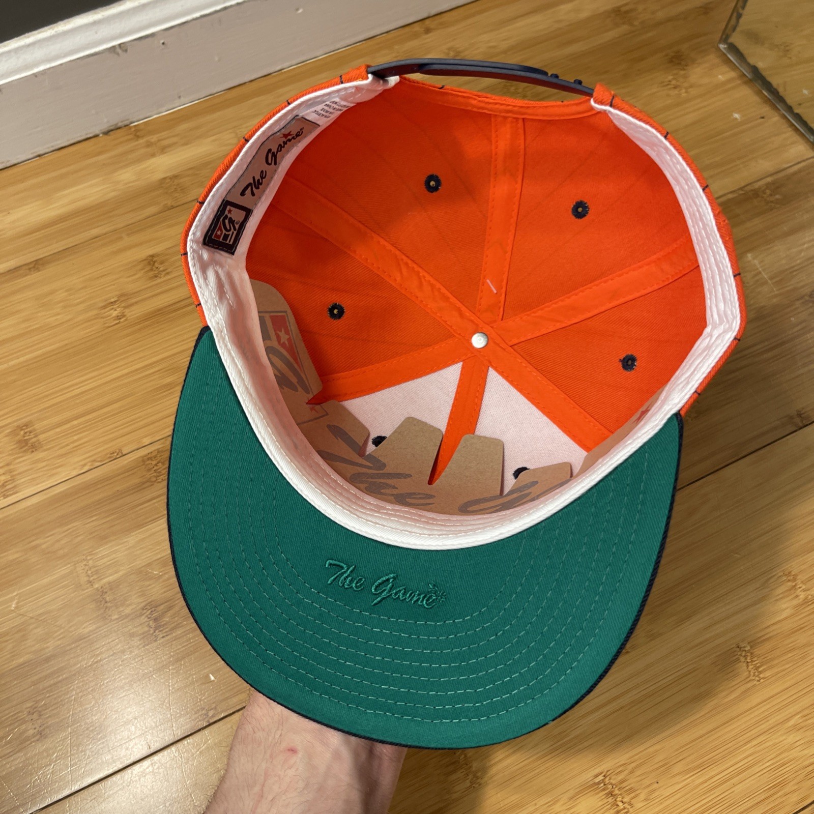 The Game Auburn Tigers Circle Logo Pinstripe Retro Script Snapback Hat War Eagle