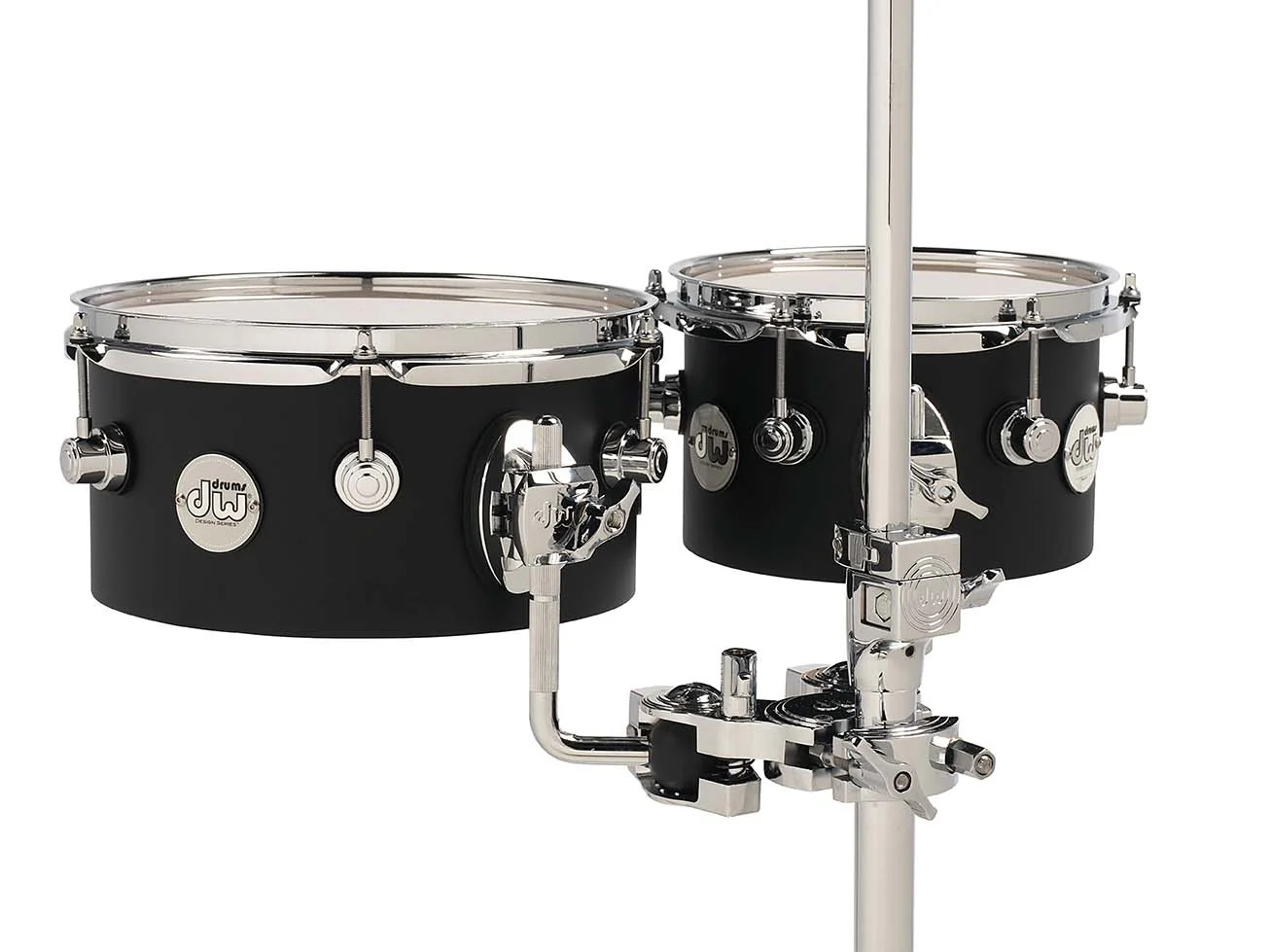 Drum Workshop Design Series Concert Tom 2-pack with mount - Black Satin