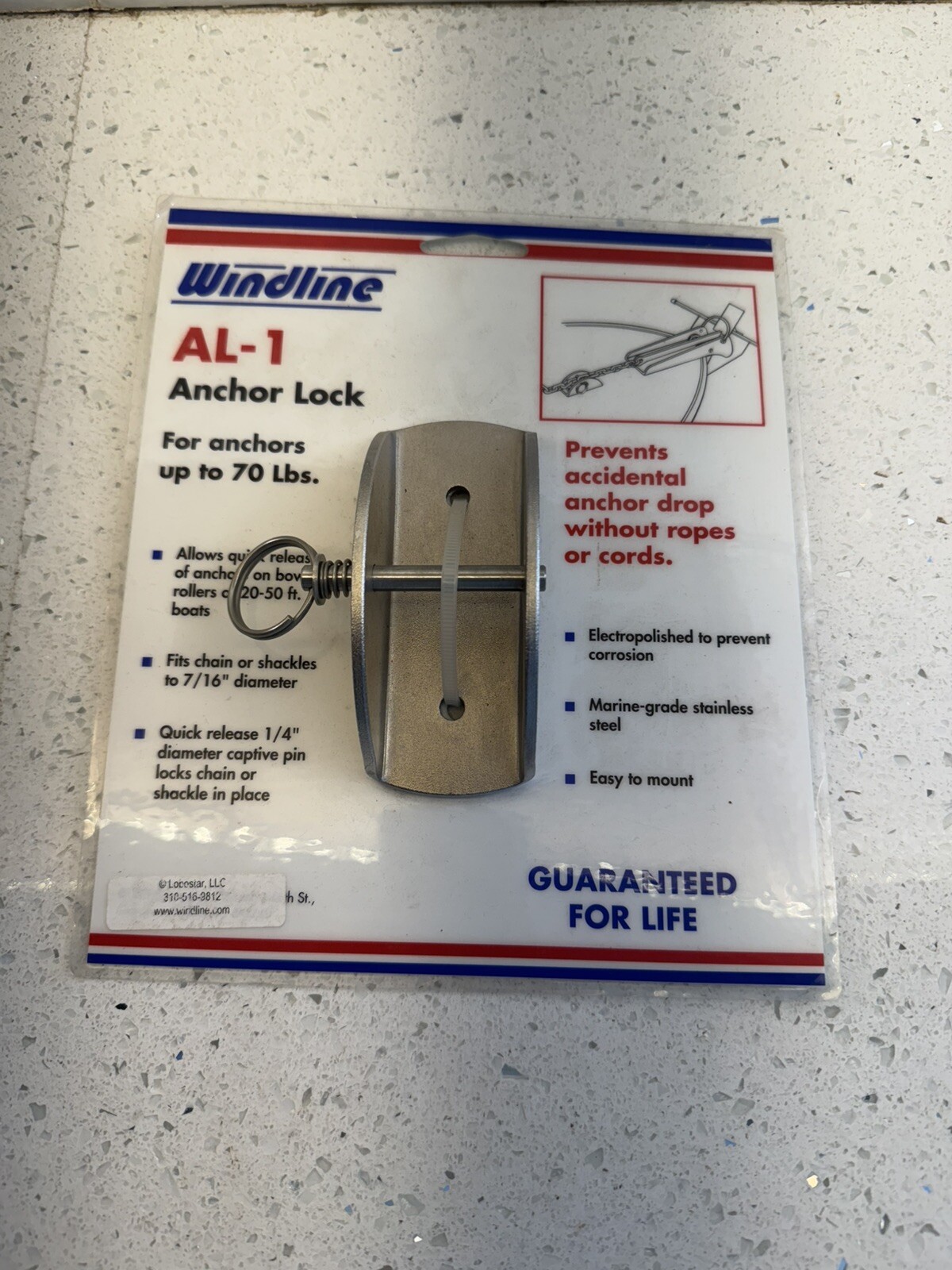 Windline AL1 Anchor Retainer Lock For Up To 70 LBS BRAND NEW