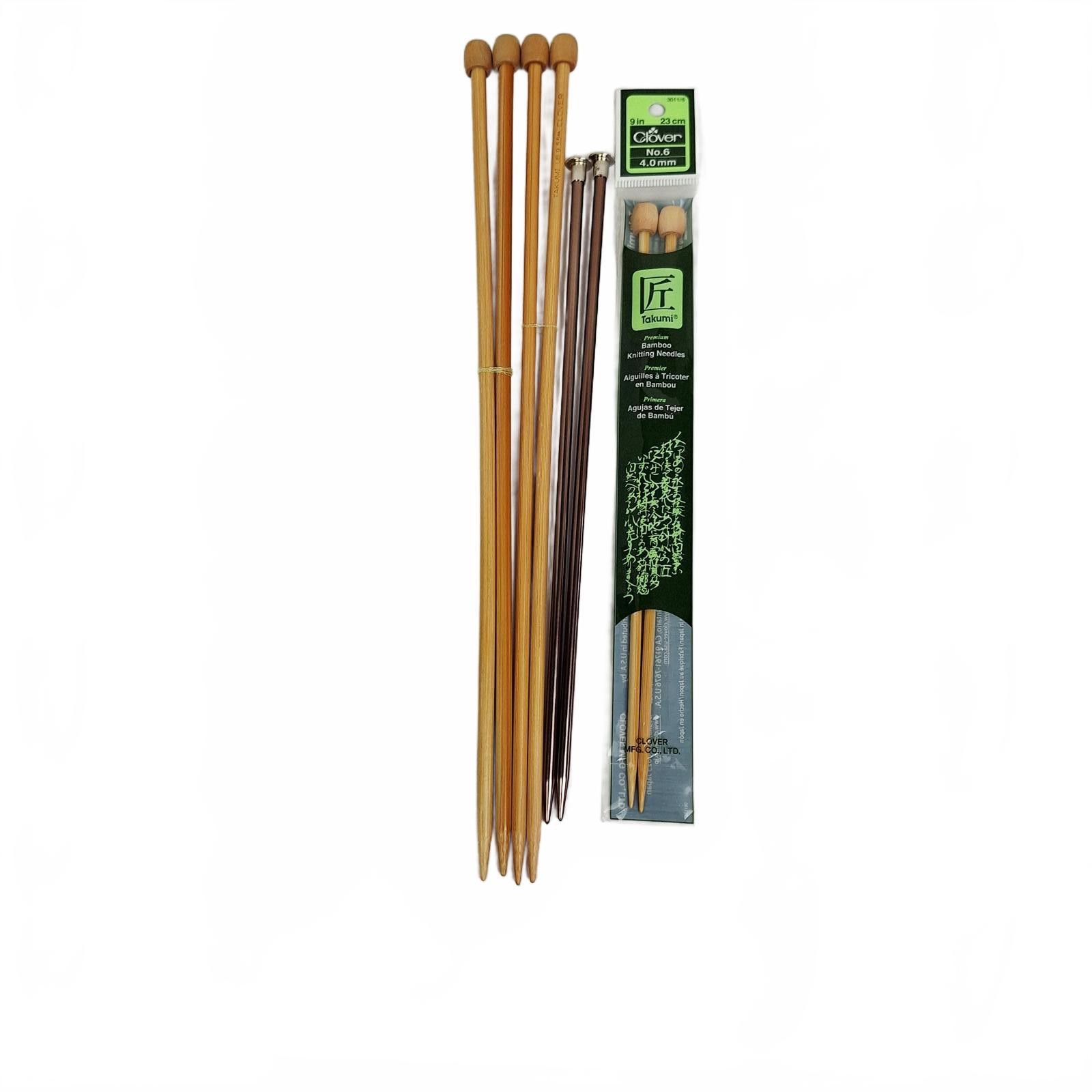 Clover Takumi Bamboo Knitting Needles Lot of 3 Sets Variety of Sizes Pre Owned