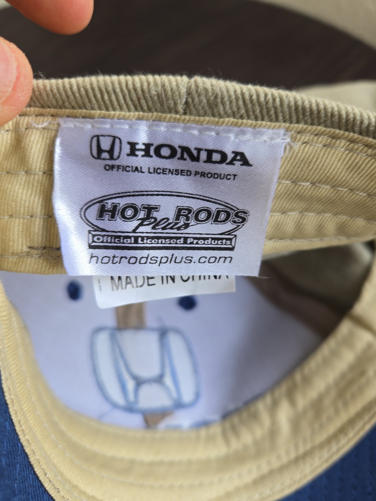 Honda Flexfit Beige Baseball Cap, Adjustable Two Official Licensed Product