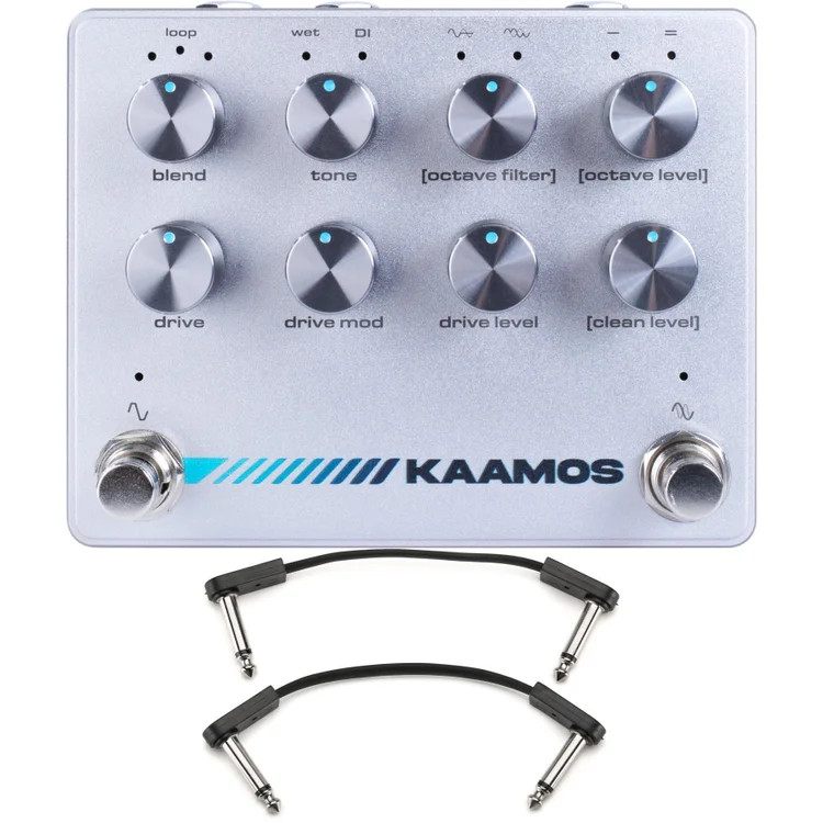 Darkglass Kaamos Bass Distortion/Octaver Pedal with EBS Patch Cables