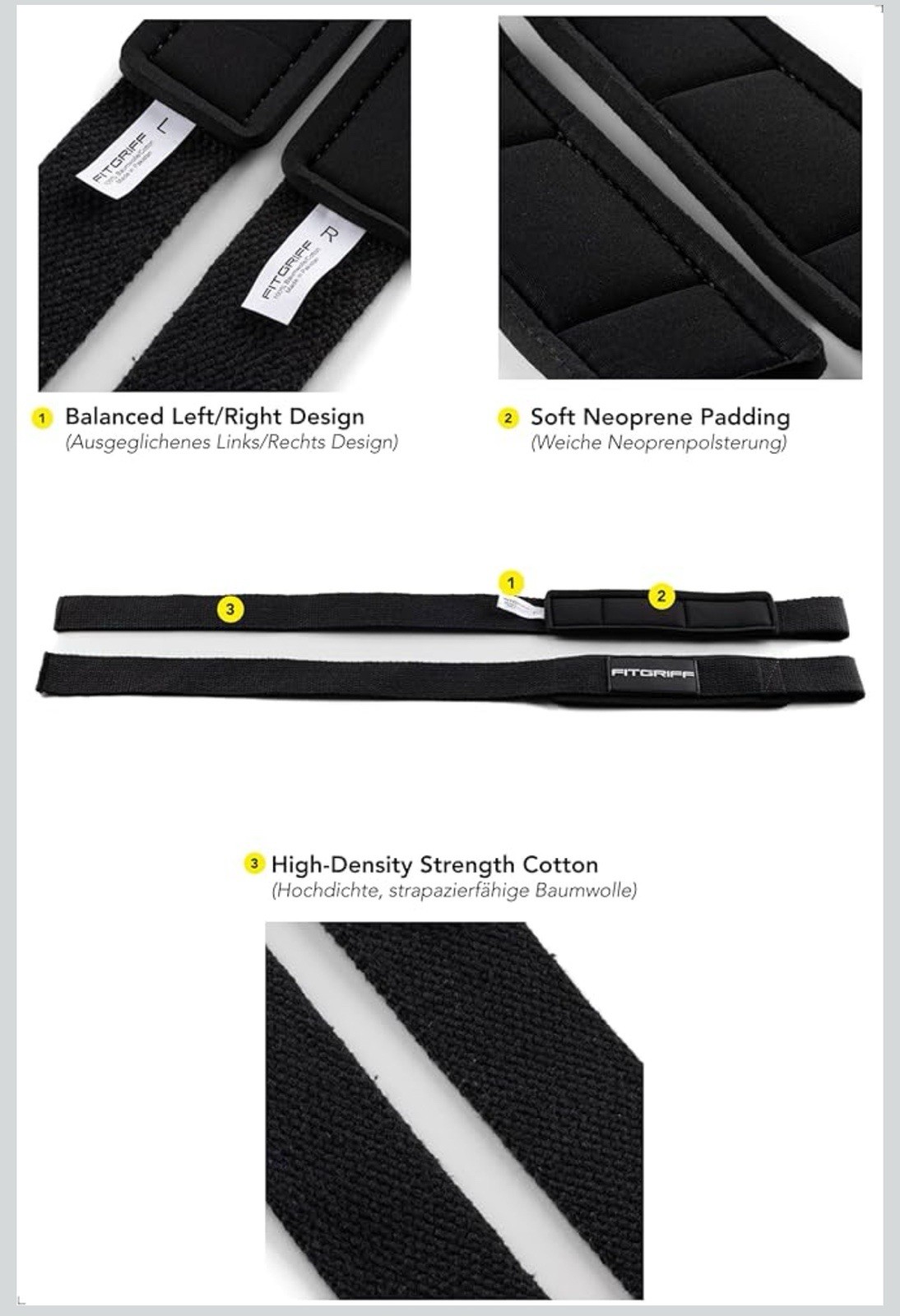 Fitgriff Classic Weight Lifting Straps