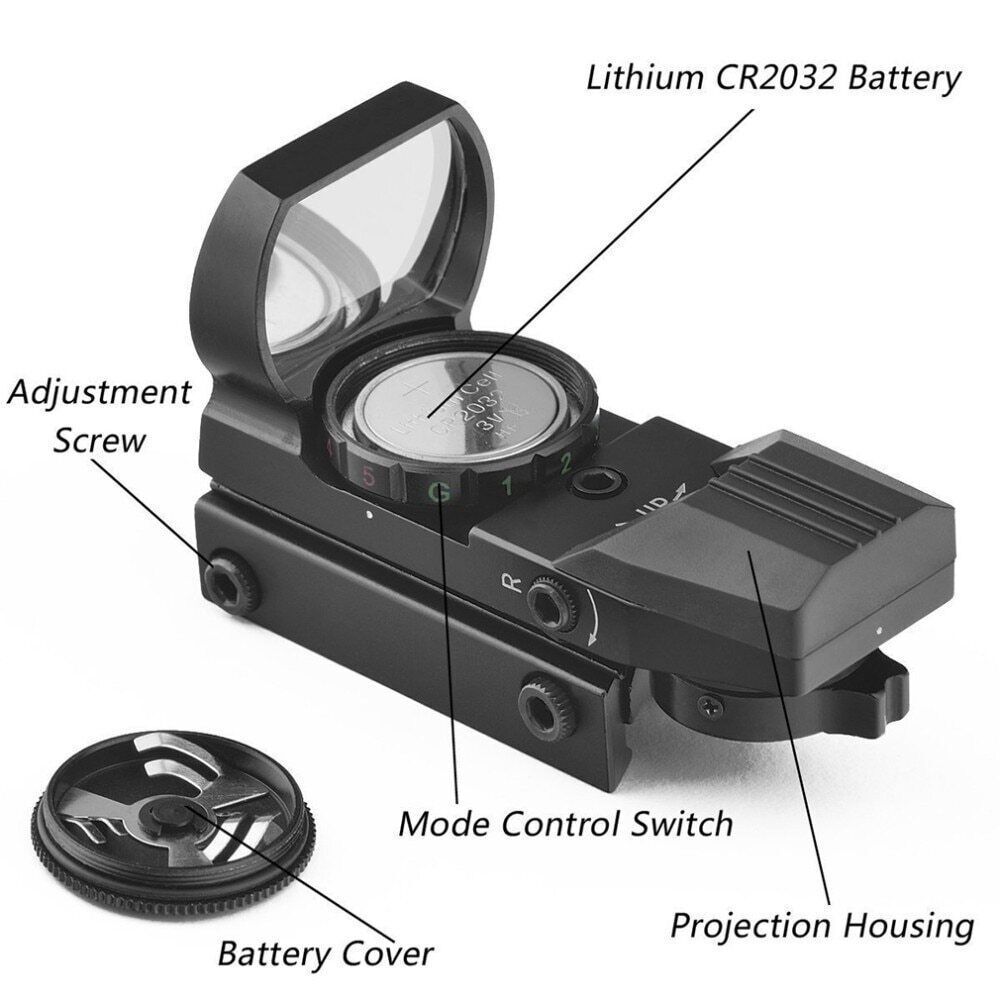 Tactical Mini Red Green Dot Reflex Sight Scope Red/Green Laser Holographic Sight